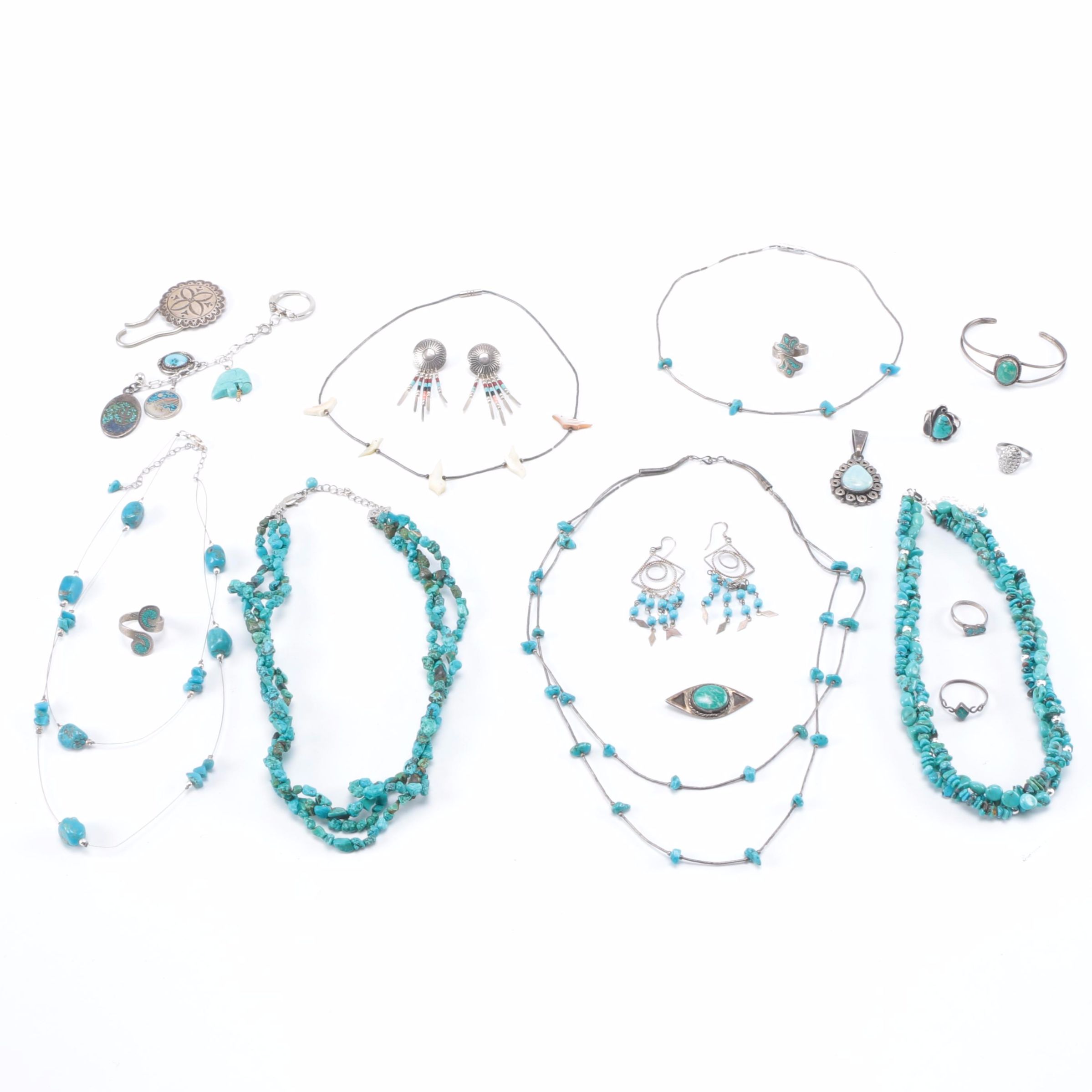 Sterling Silver Jewelry With Turquoise