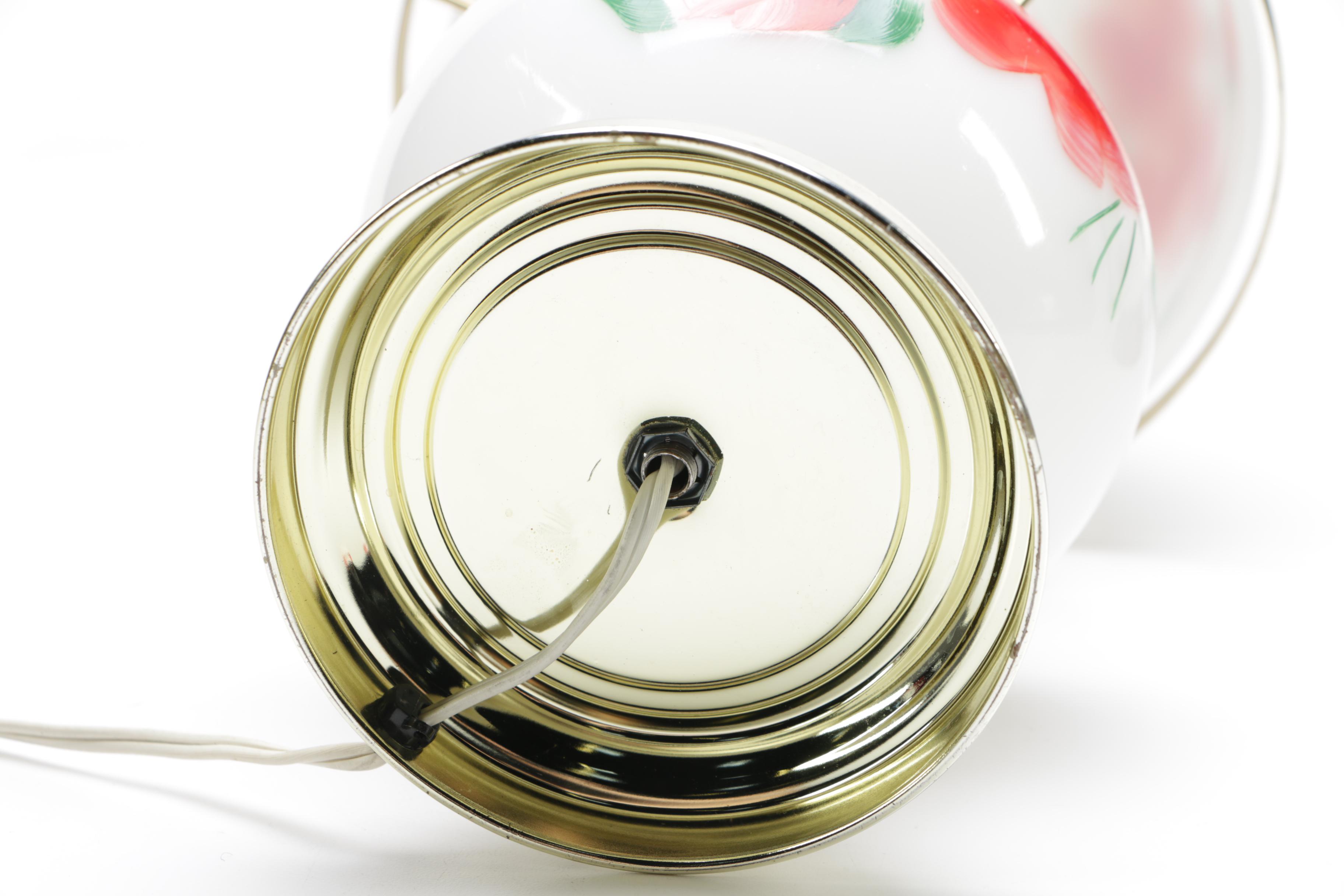 Pair of Electrified Hurricane Lamps