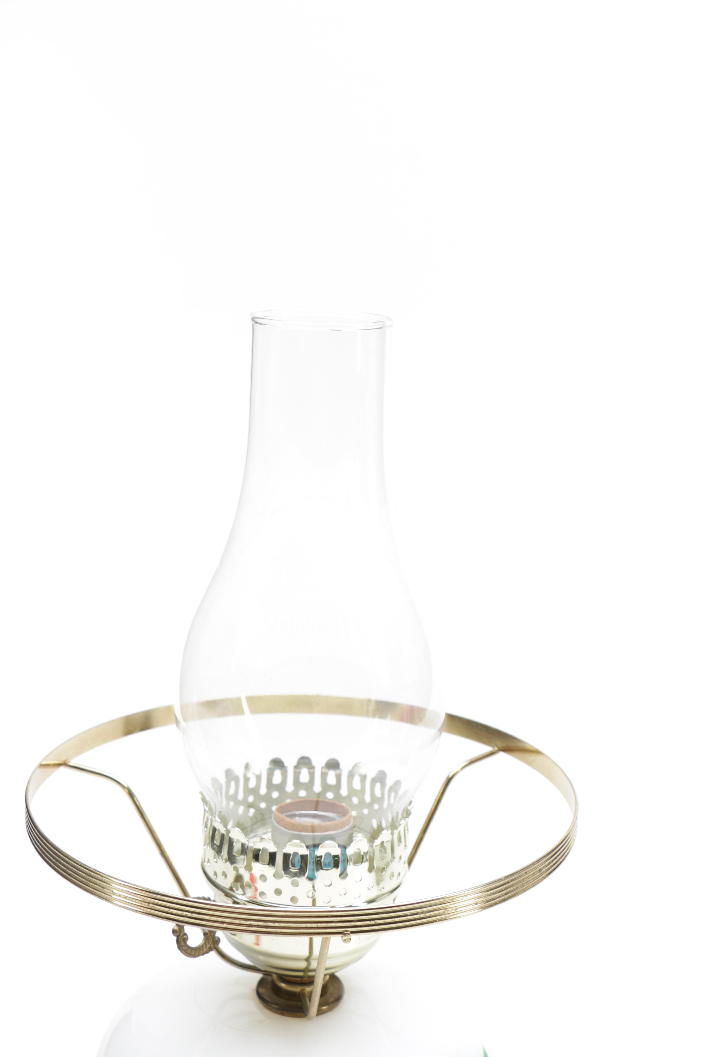 Pair of Electrified Hurricane Lamps