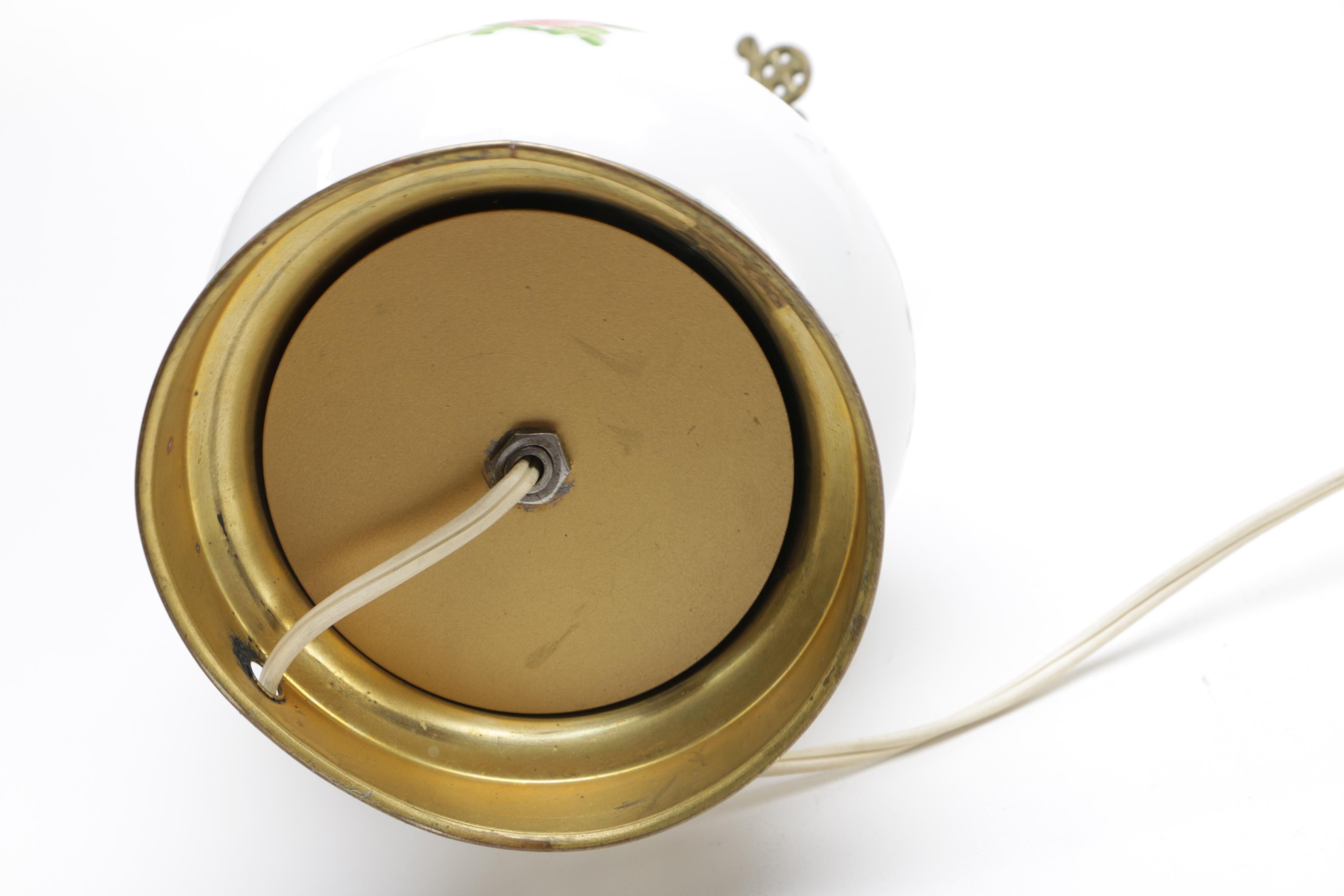 Pair of Electrified Hurricane Lamps