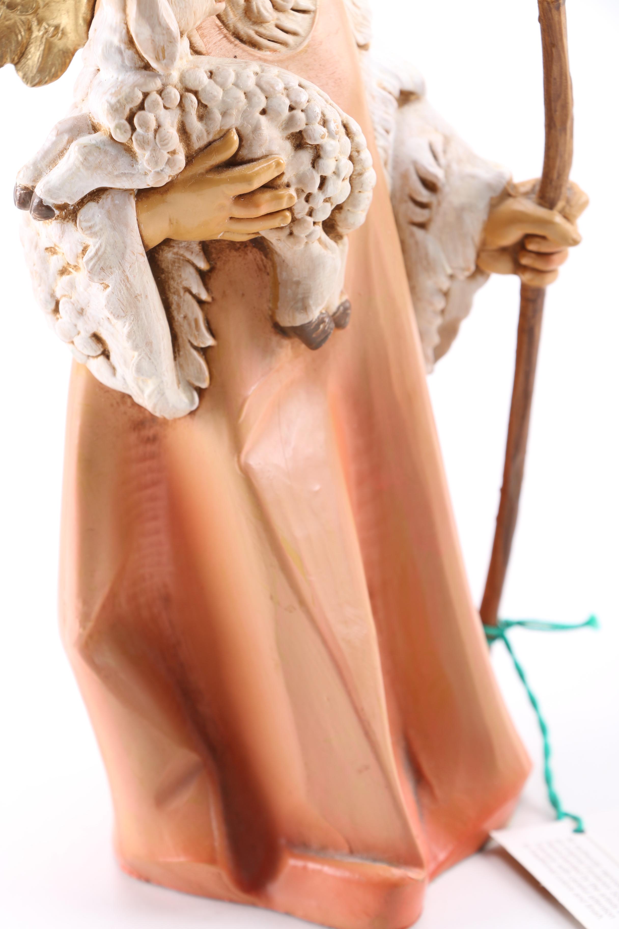 Fontanini by Roman Vintage Figurine of Angel and Lamb