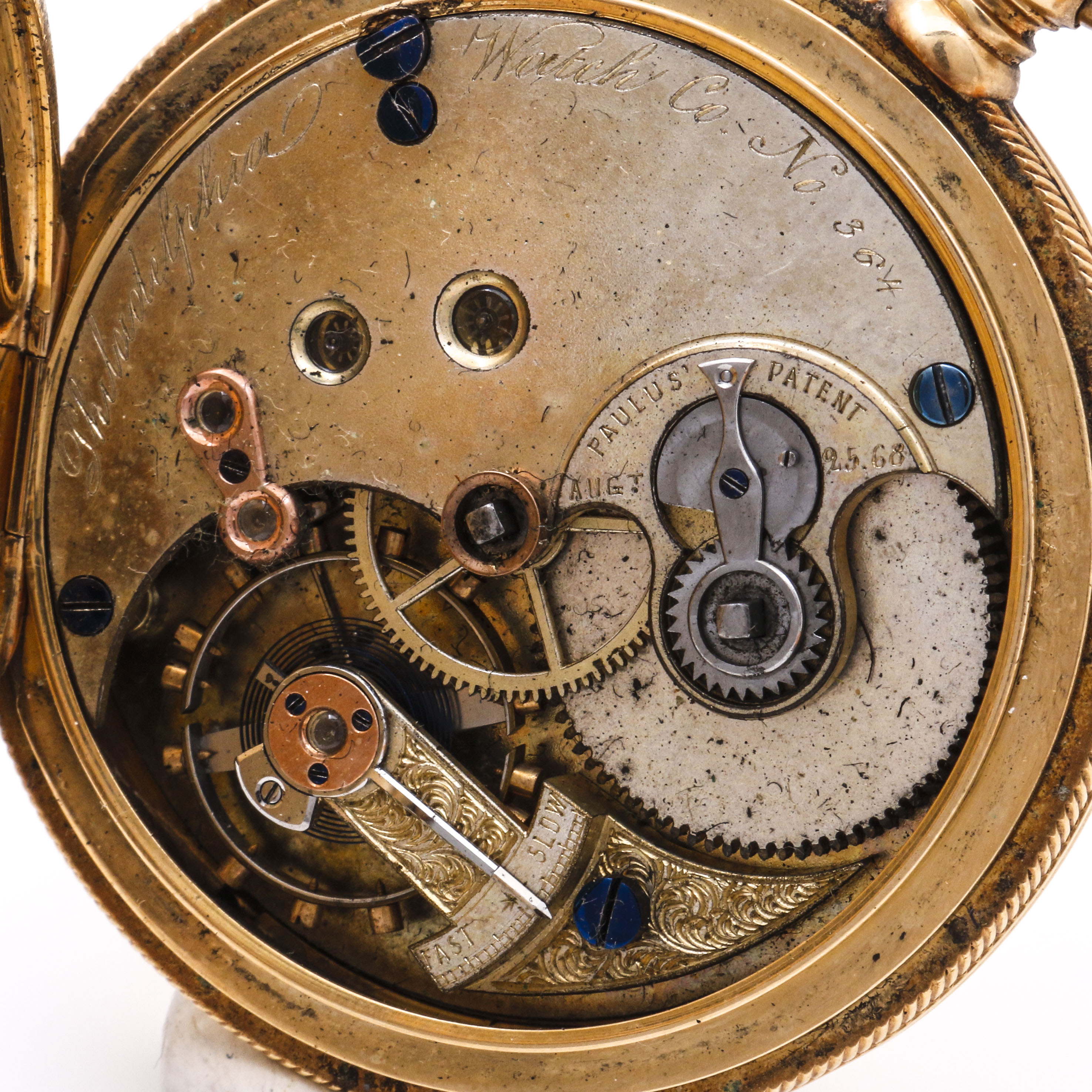 Antique 18K Yellow Gold Philadelphia Watch Co. Pocket Watch