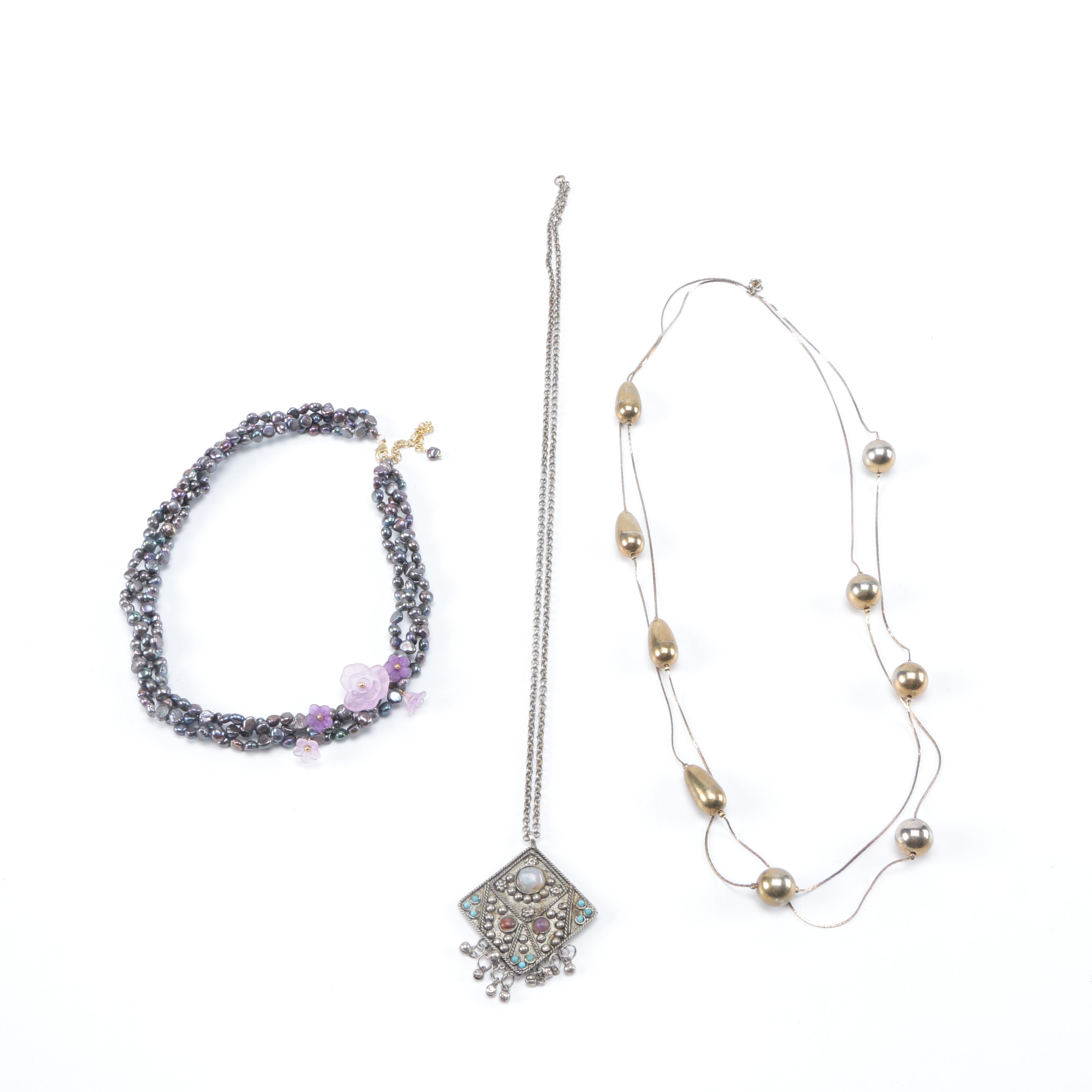 Assorted Stone Costume Jewelry