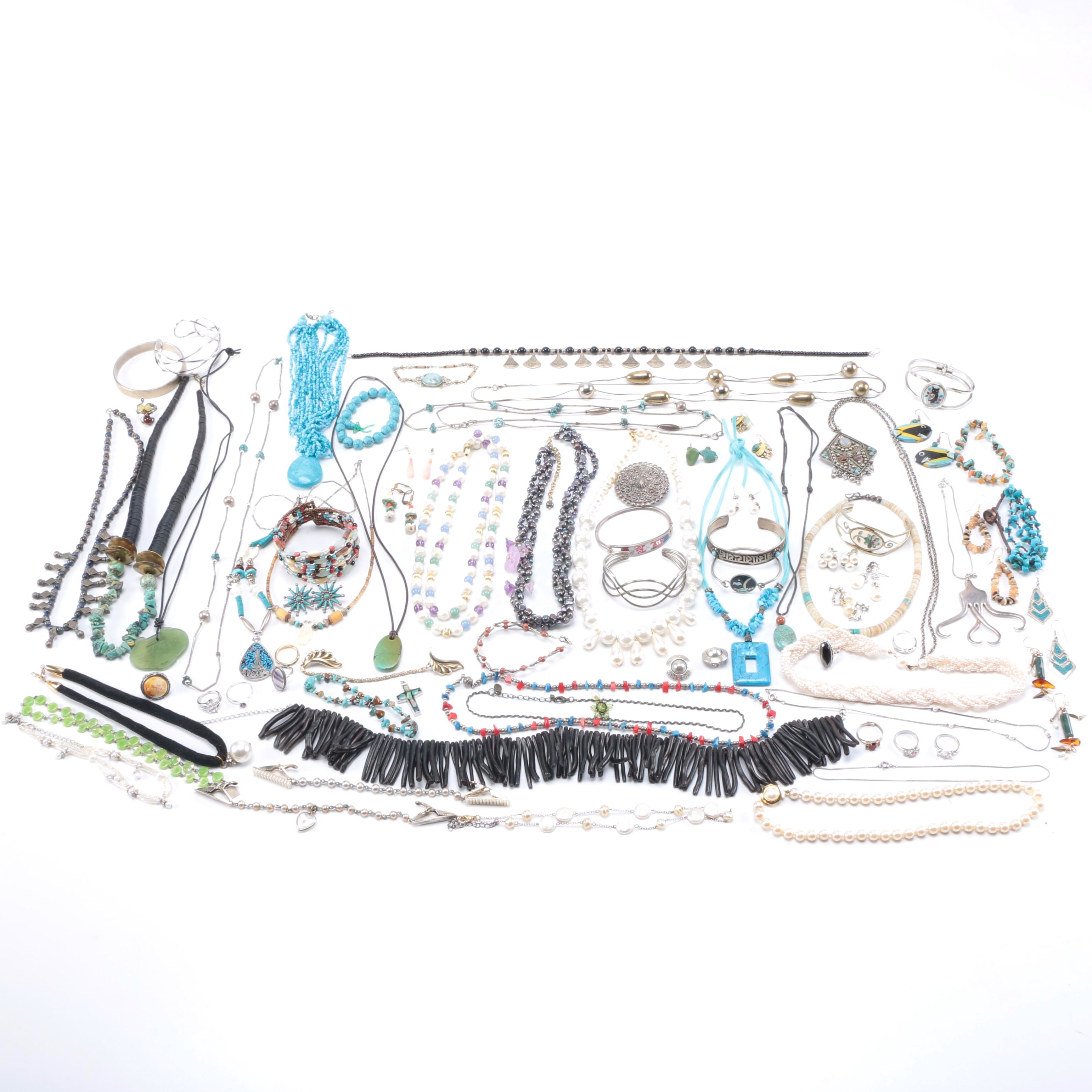 Assorted Stone Costume Jewelry