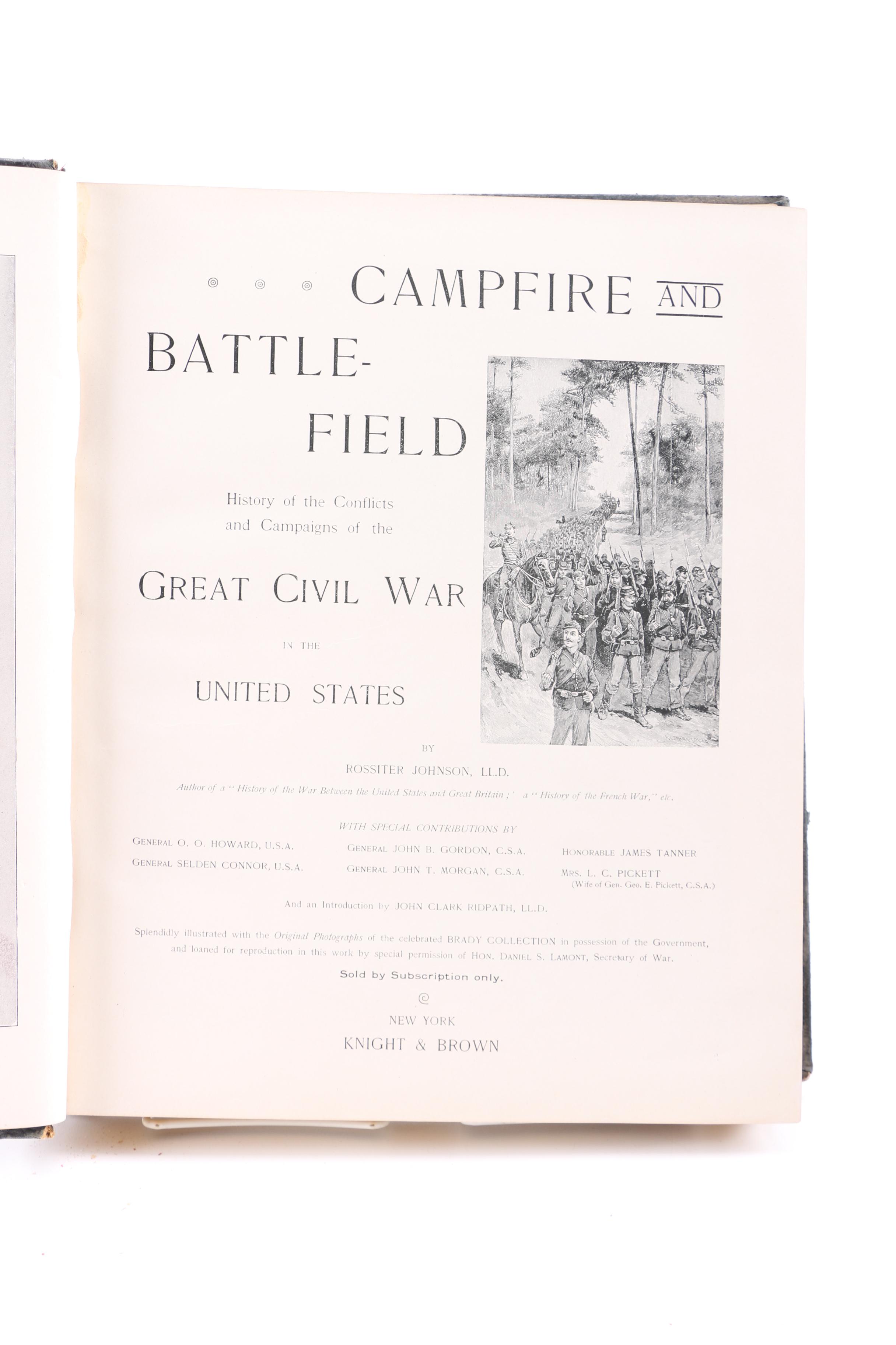 1894 "Campfire and Battlefield" by Rossiter Johnson