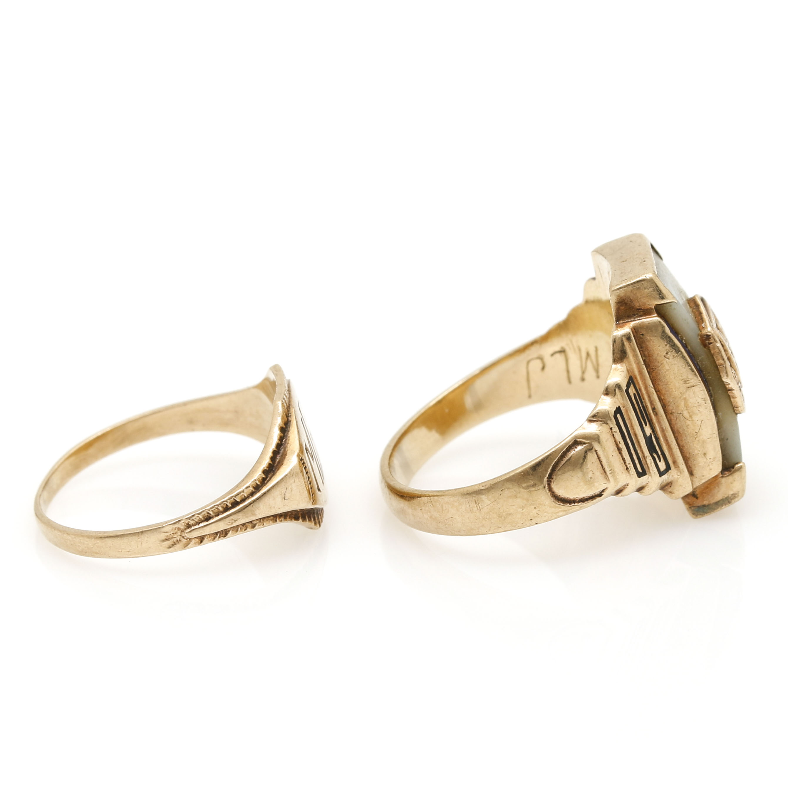 Vintage 10K Yellow Gold Pendant and Rings