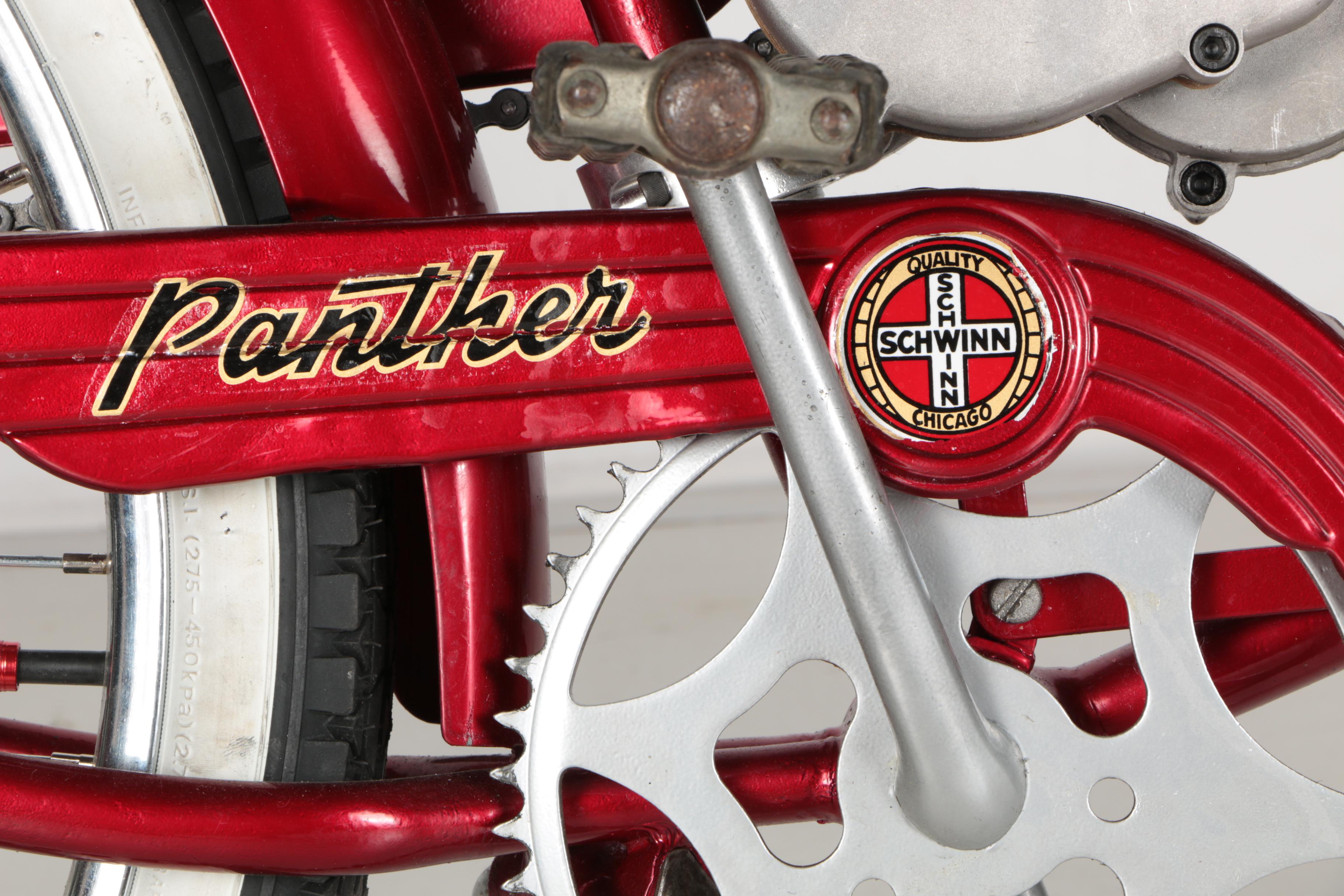 Red Schwinn Panther Motorized Bicycle