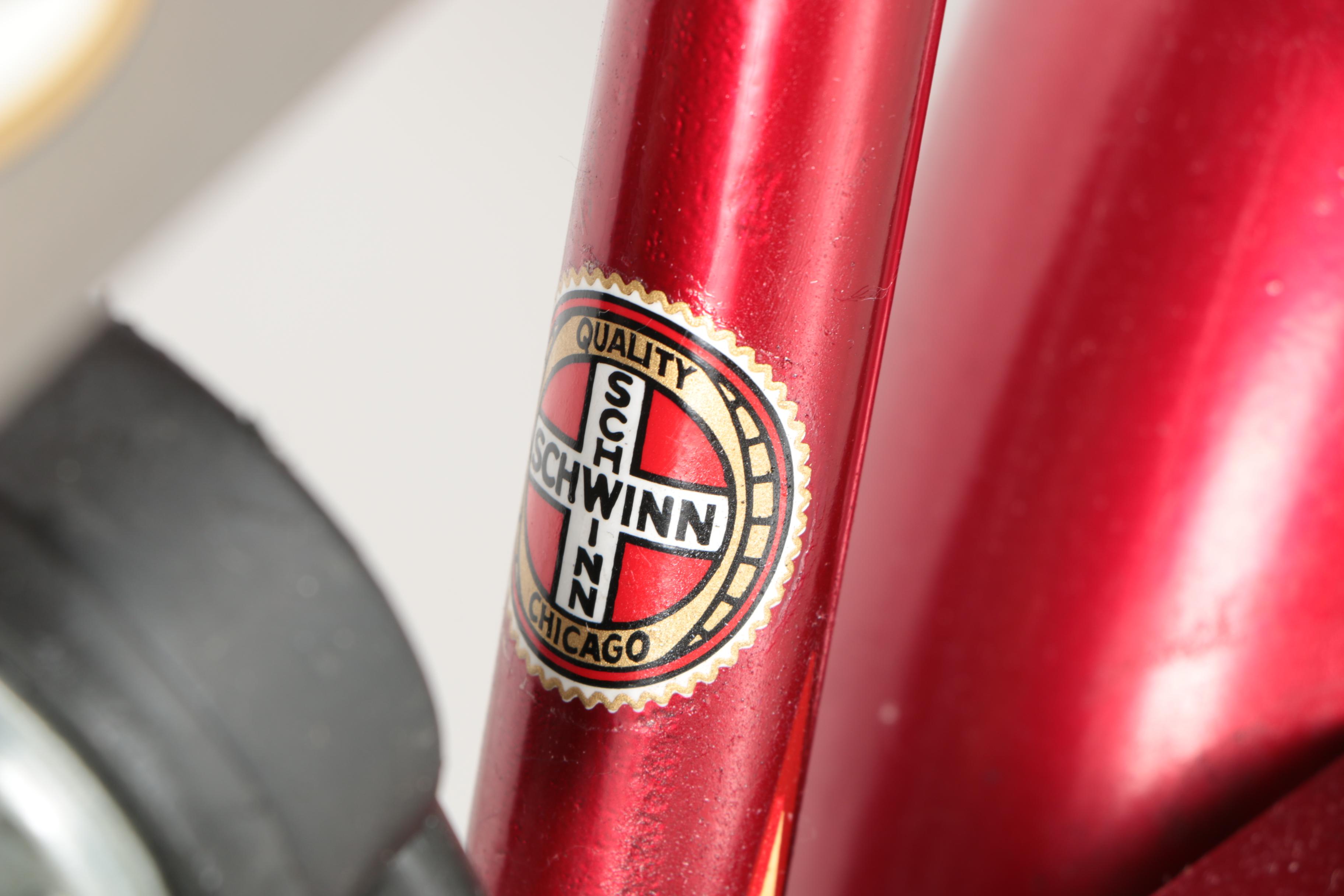 Red Schwinn Panther Motorized Bicycle