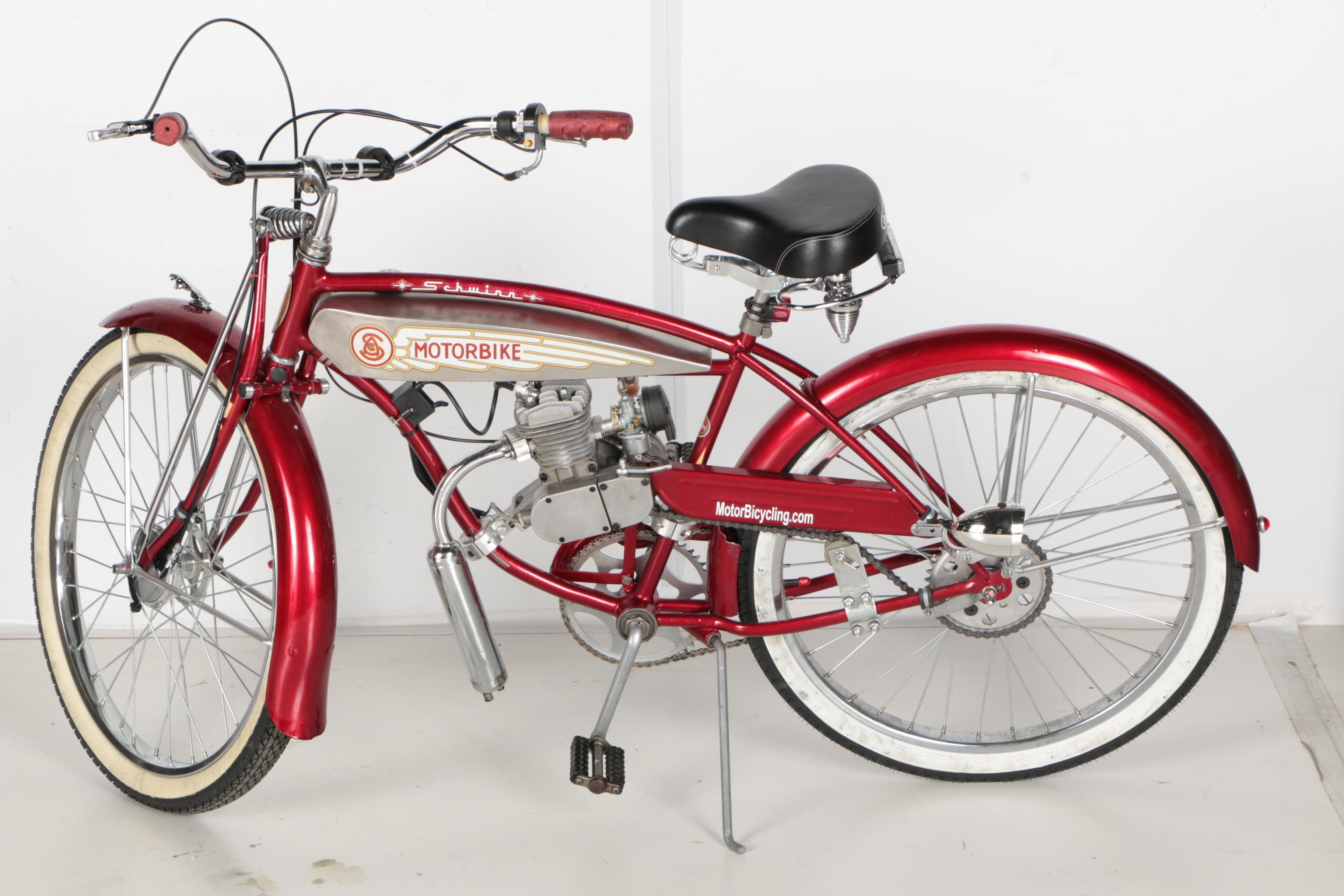 Red Schwinn Panther Motorized Bicycle