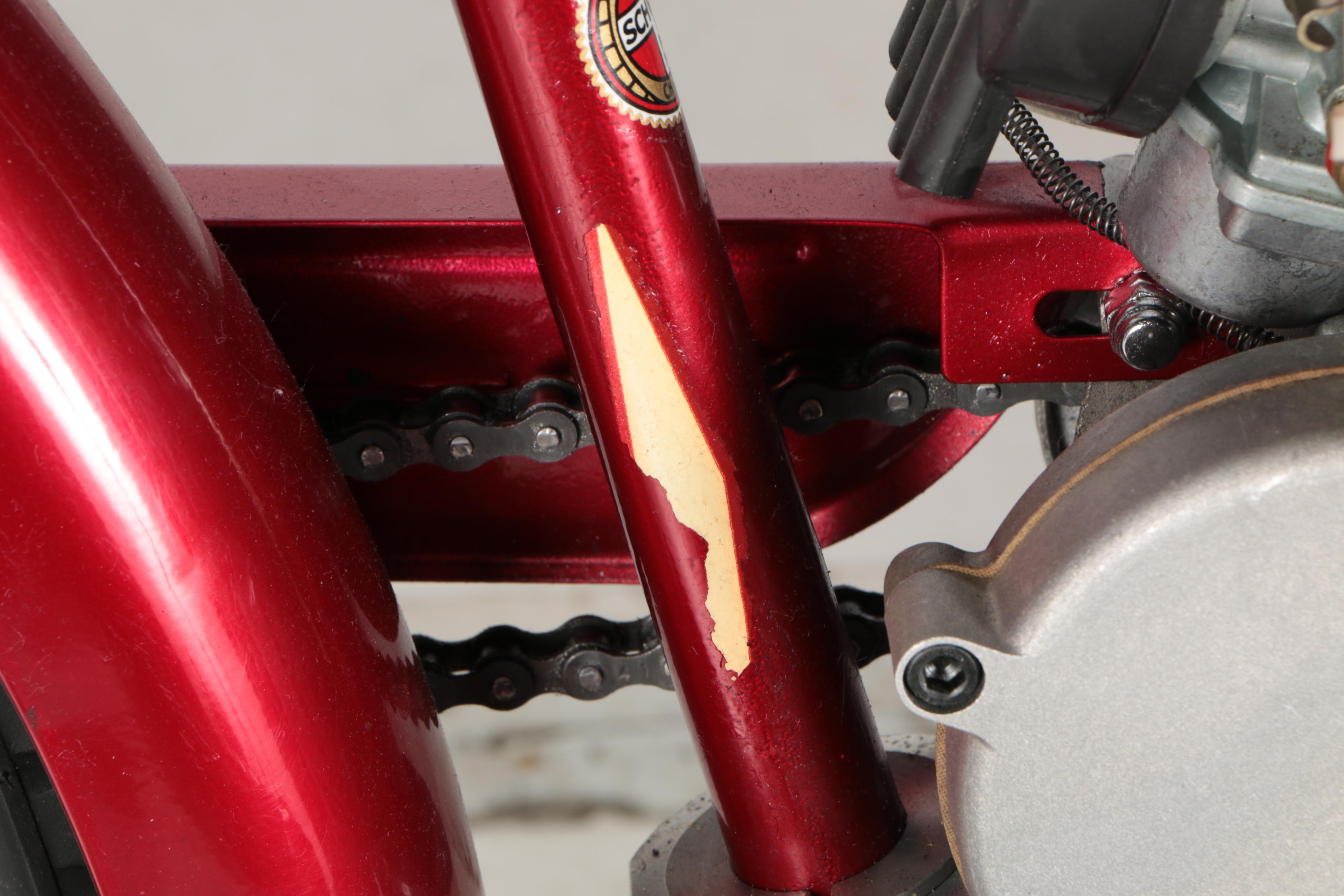 Red Schwinn Panther Motorized Bicycle