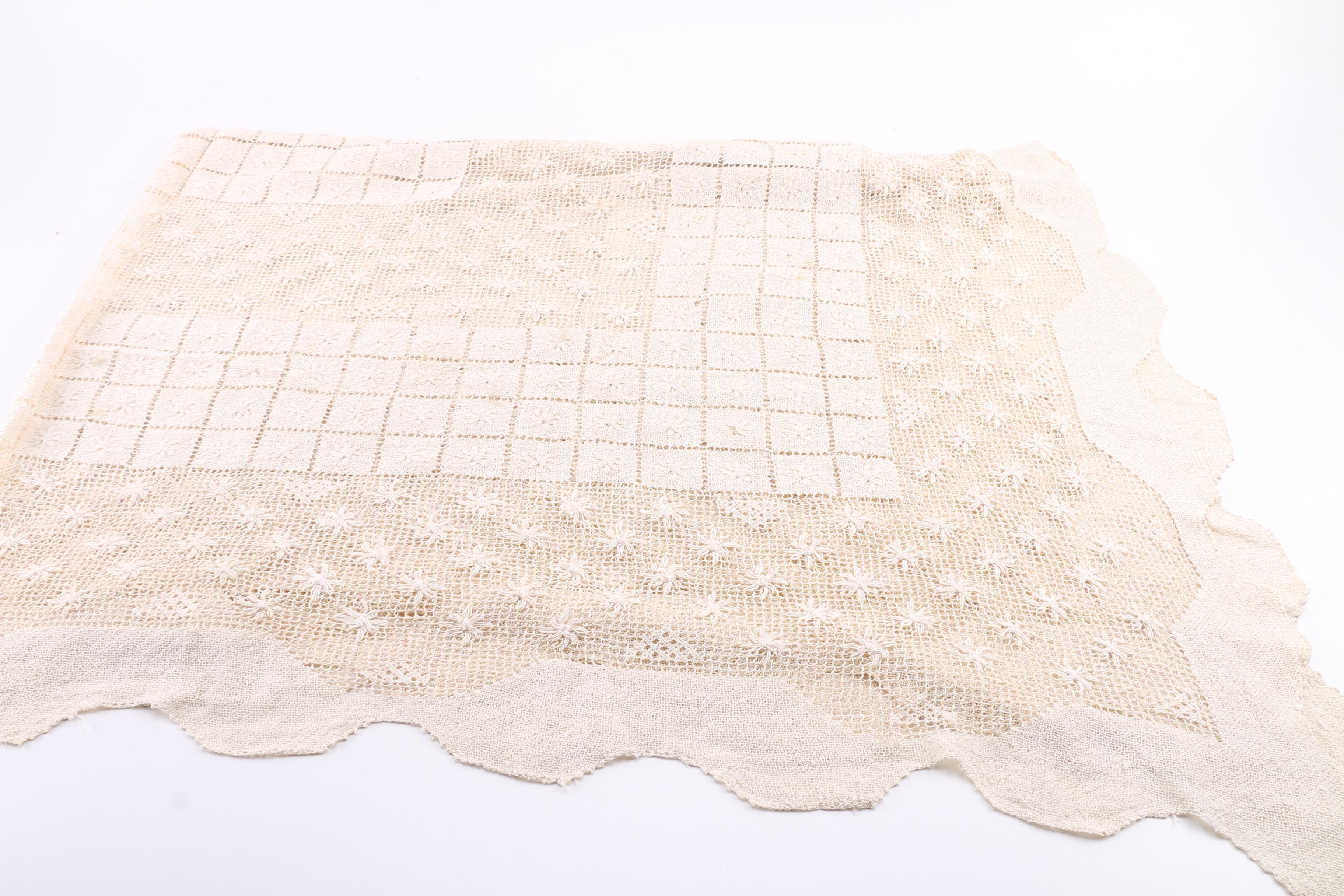 Vintage Lace Tablecloth