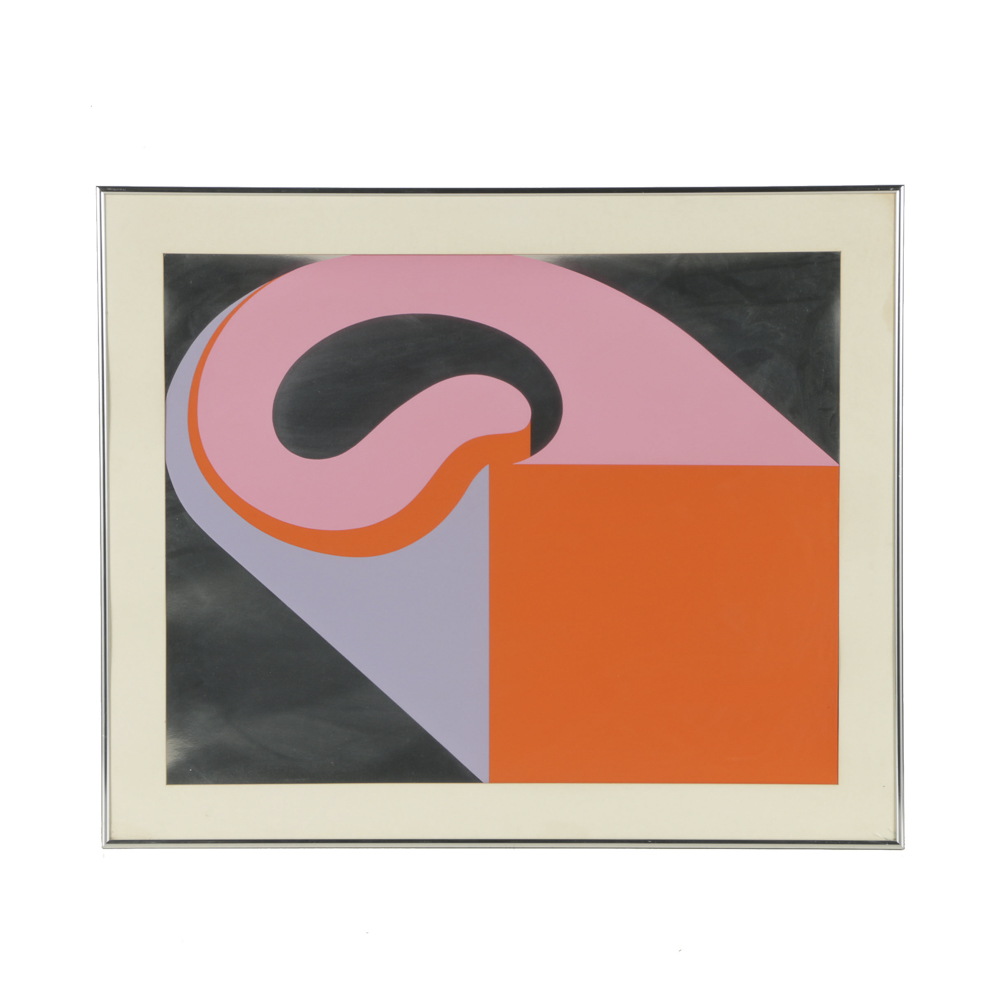 Serigraph on Paper Abstract Scene