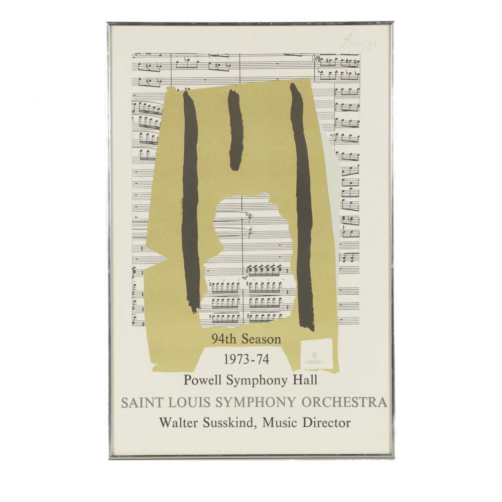 Robert Motherwell Lithograph Poster for the Saint Louis Symphony Orchestra
