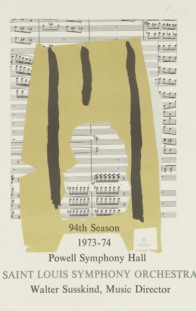 Robert Motherwell Lithograph Poster for the Saint Louis Symphony Orchestra