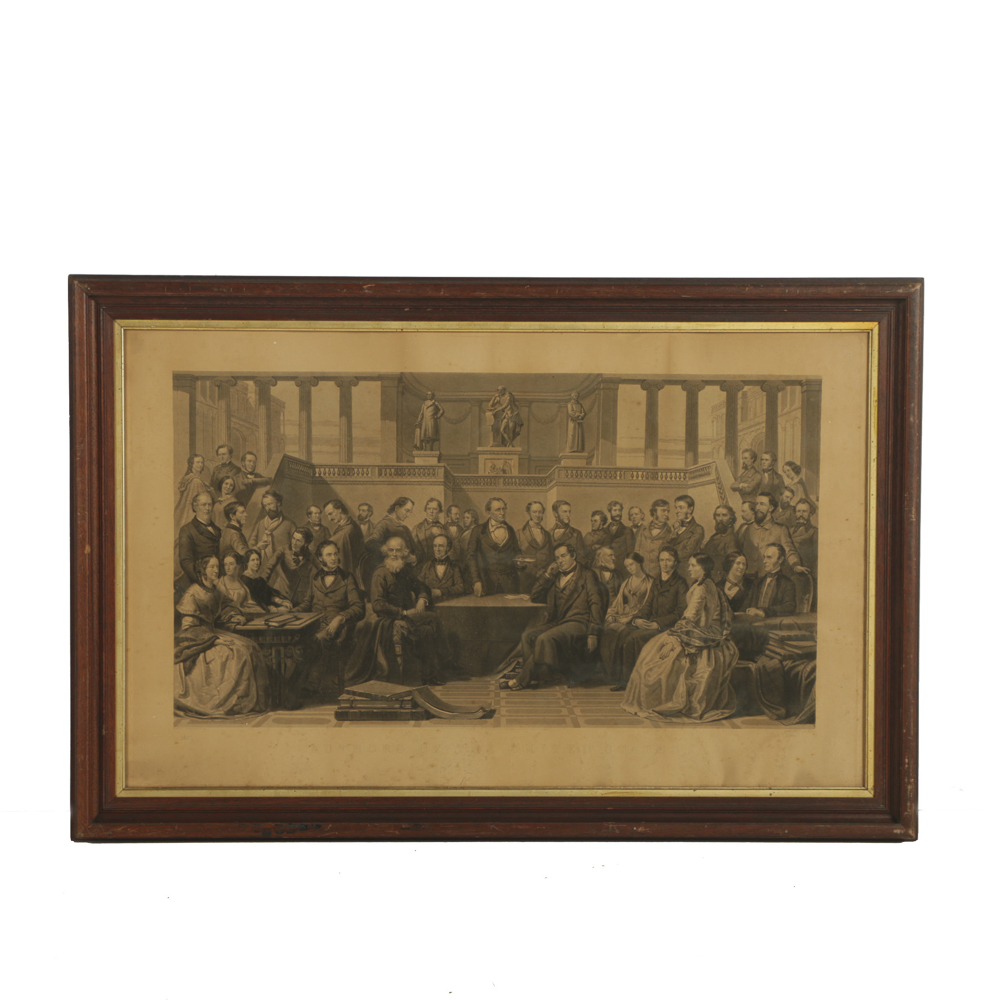 Engraving on Paper After Thomas Hicks "Authors of the United States"