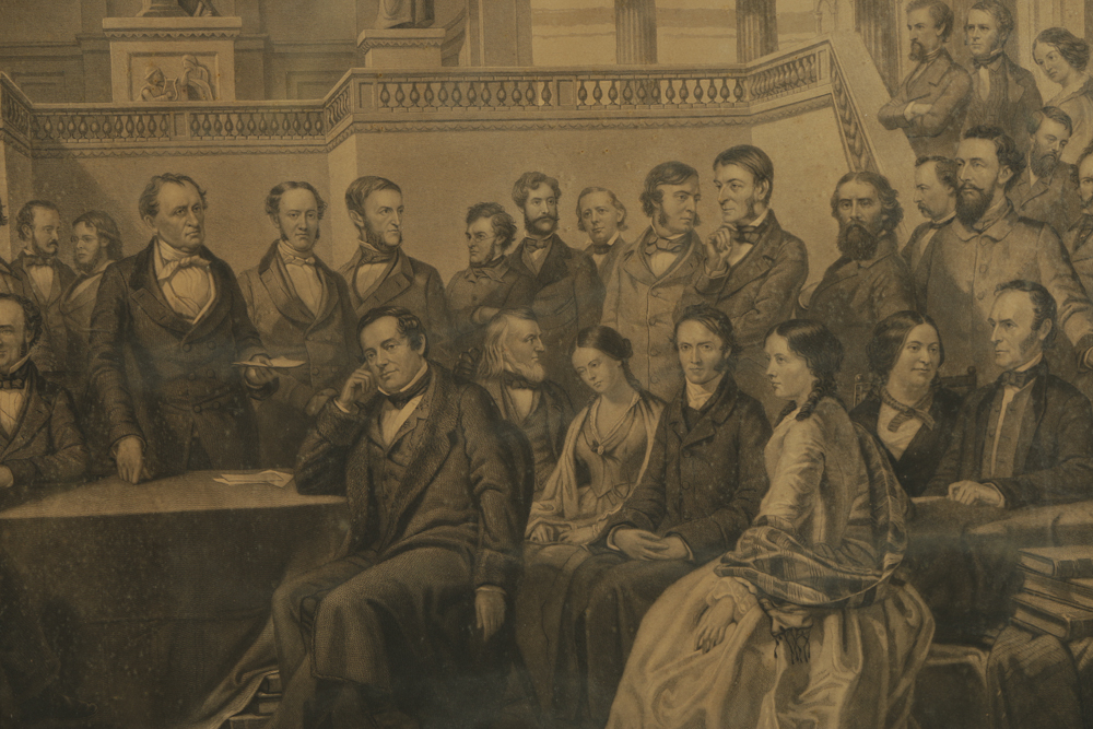 Engraving on Paper After Thomas Hicks "Authors of the United States"
