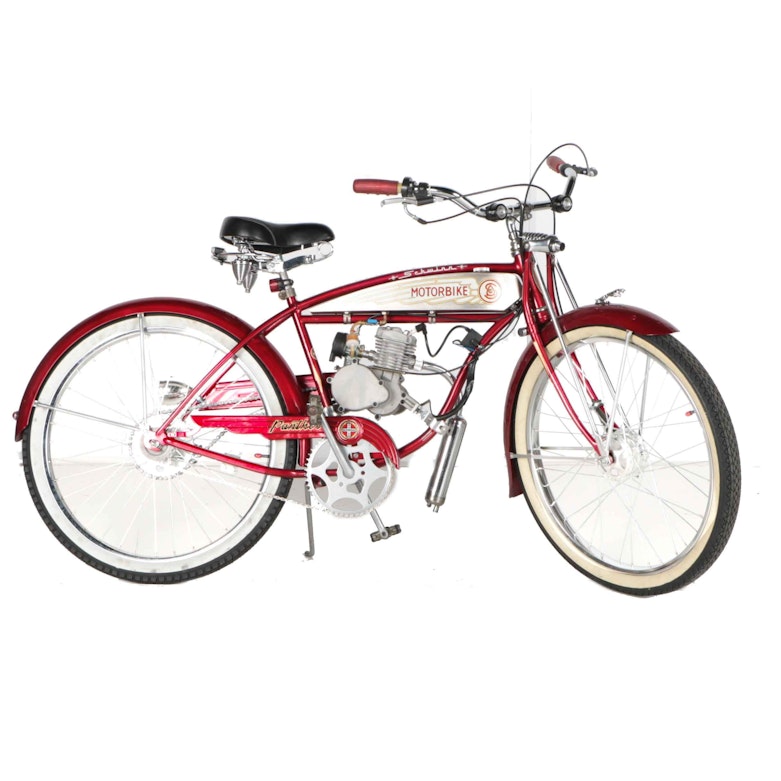 Red Schwinn Panther Motorized Bicycle | EBTH Red Schwinn Panther Motorized Bicycle | EBTH