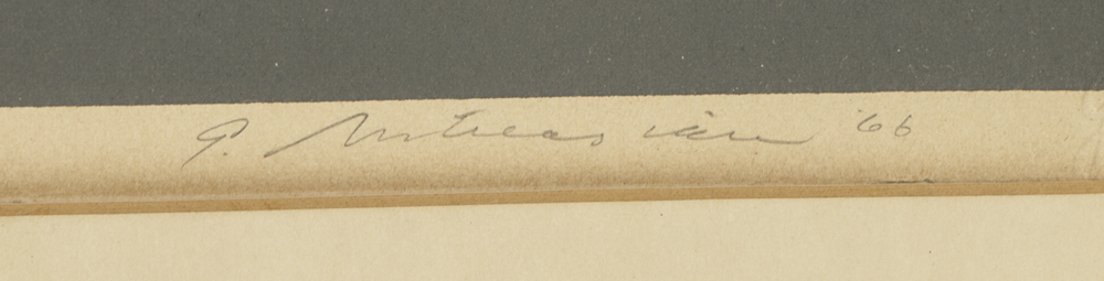 Limited Edition Lithograph on Paper Abstract Composition