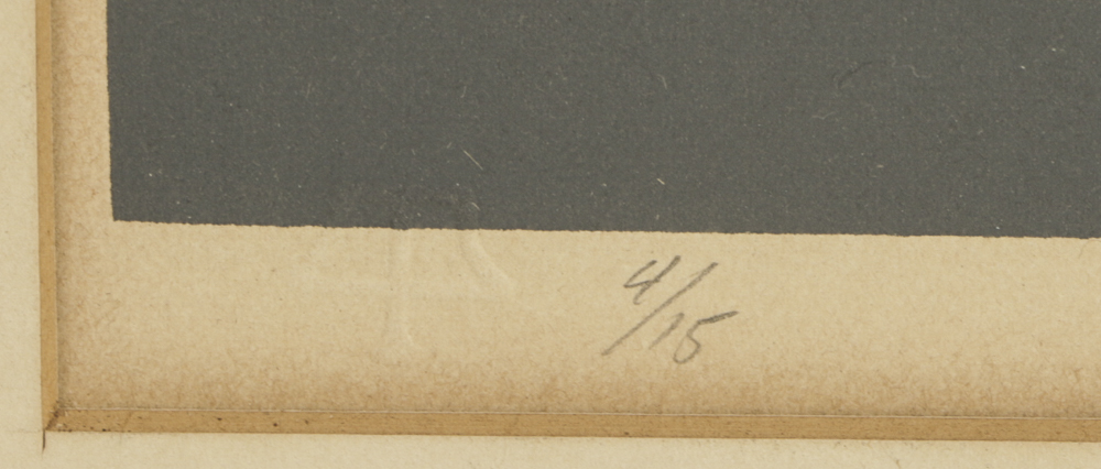 Limited Edition Lithograph on Paper Abstract Composition