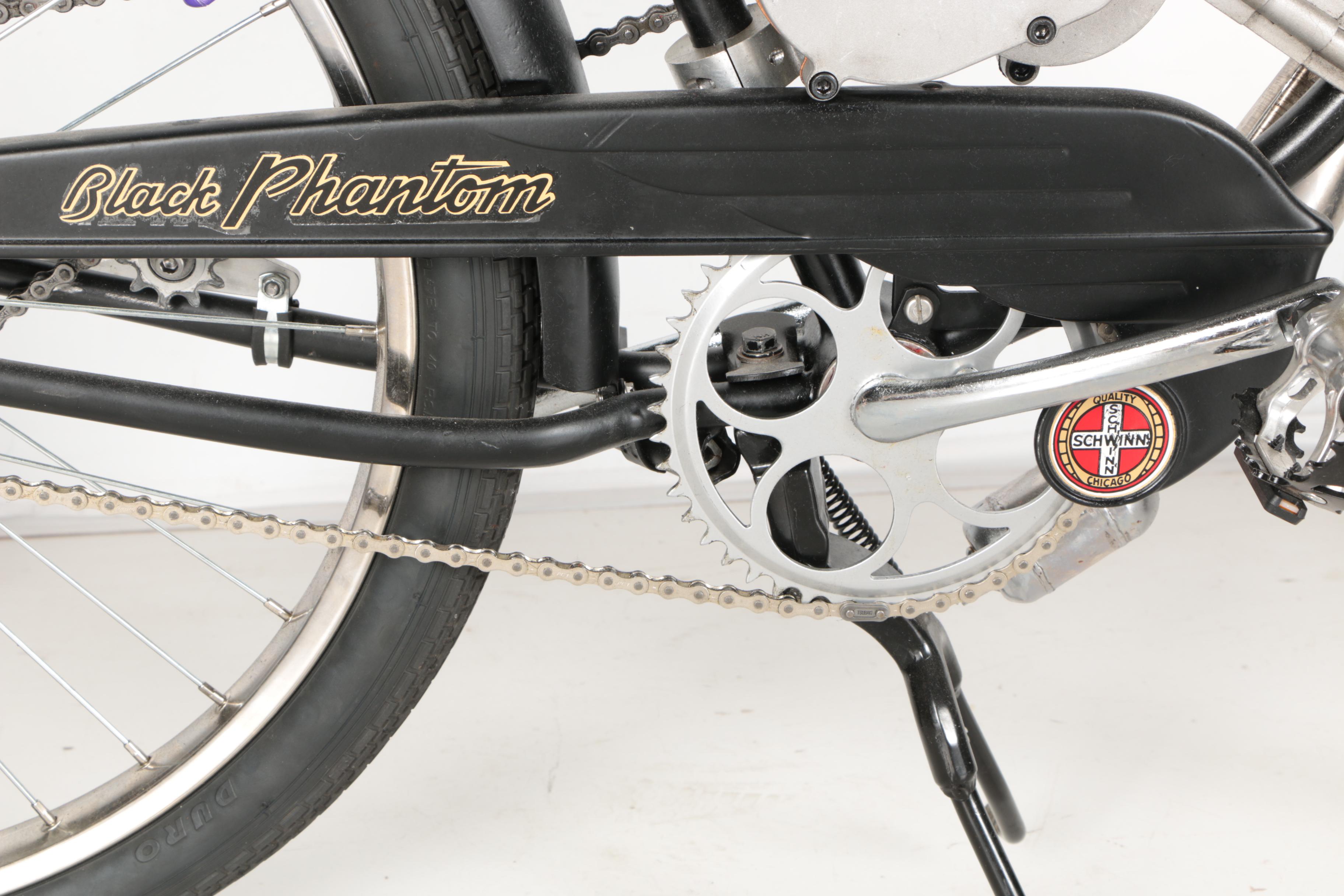 Vintage Schwinn Black Phantom Motorized Bicycle