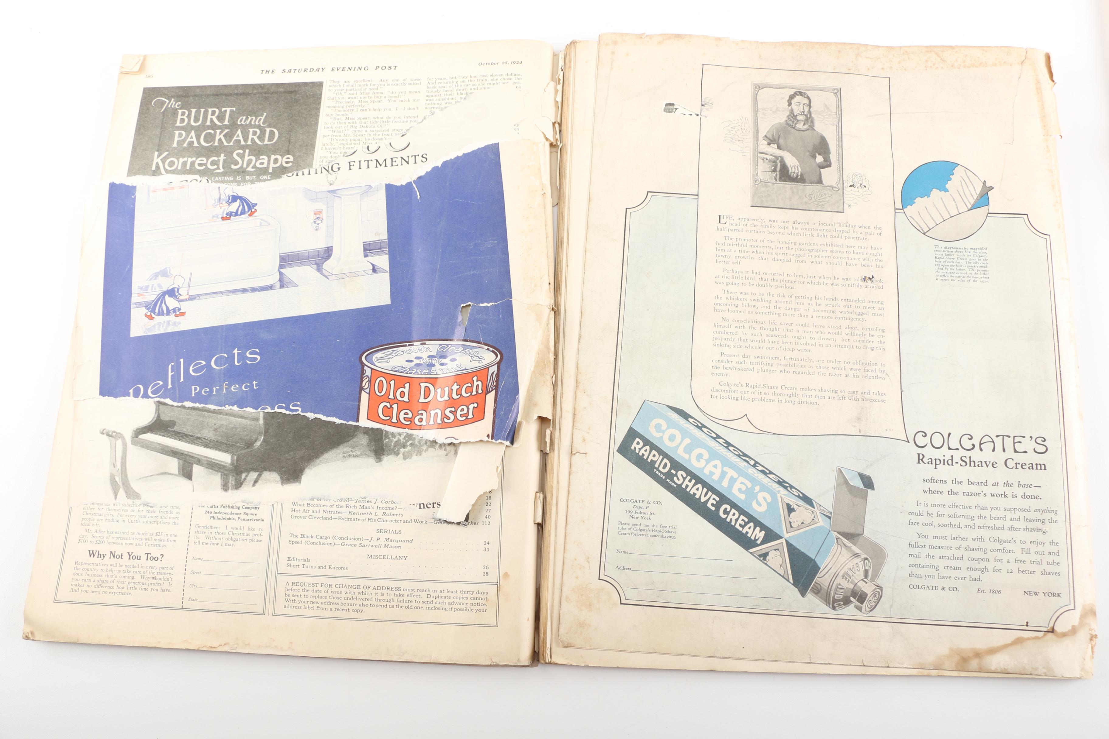 Collection of 1920s and 1930s Magazines Including "The Saturday Evening Post"