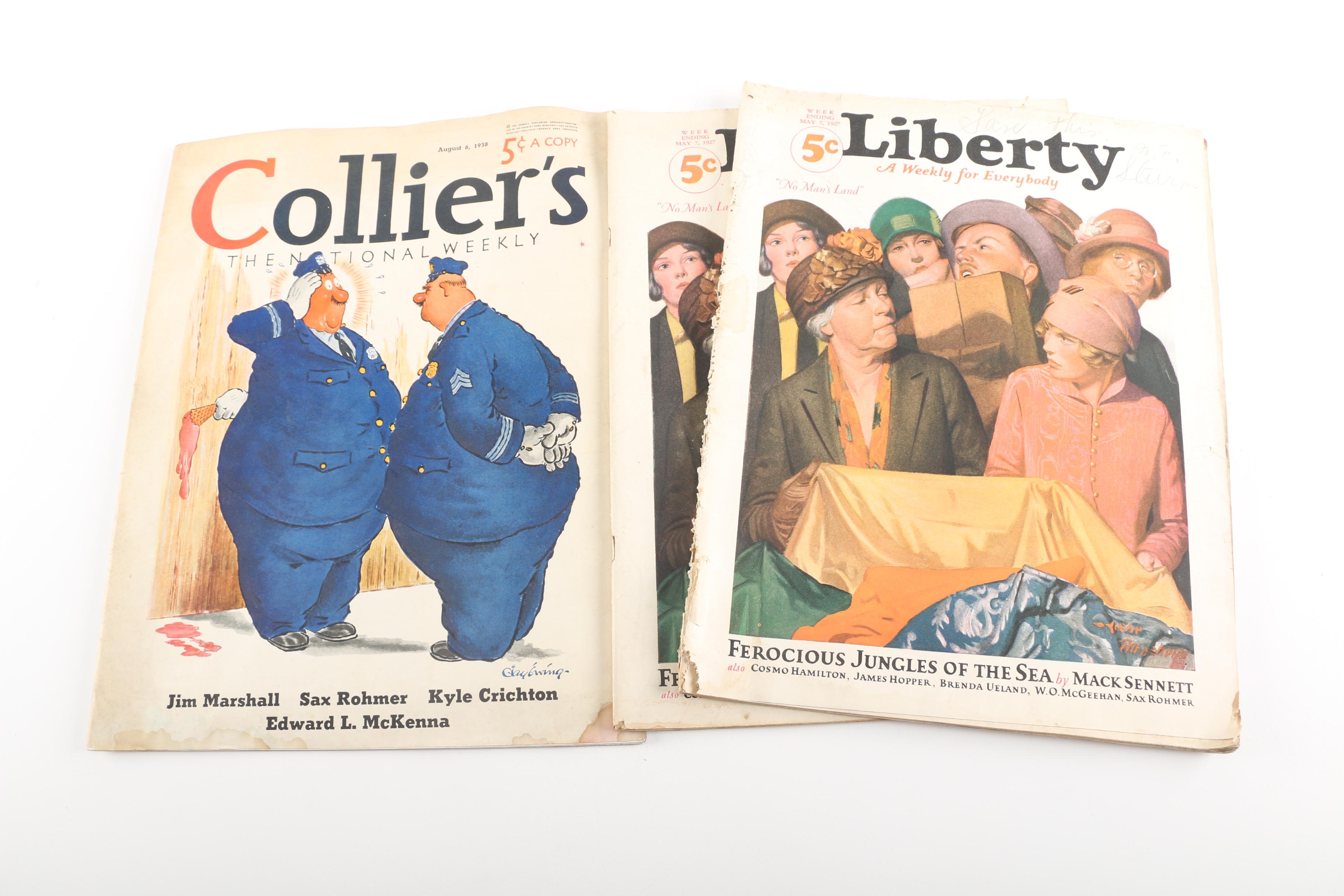 Collection of 1920s and 1930s Magazines Including "The Saturday Evening Post"