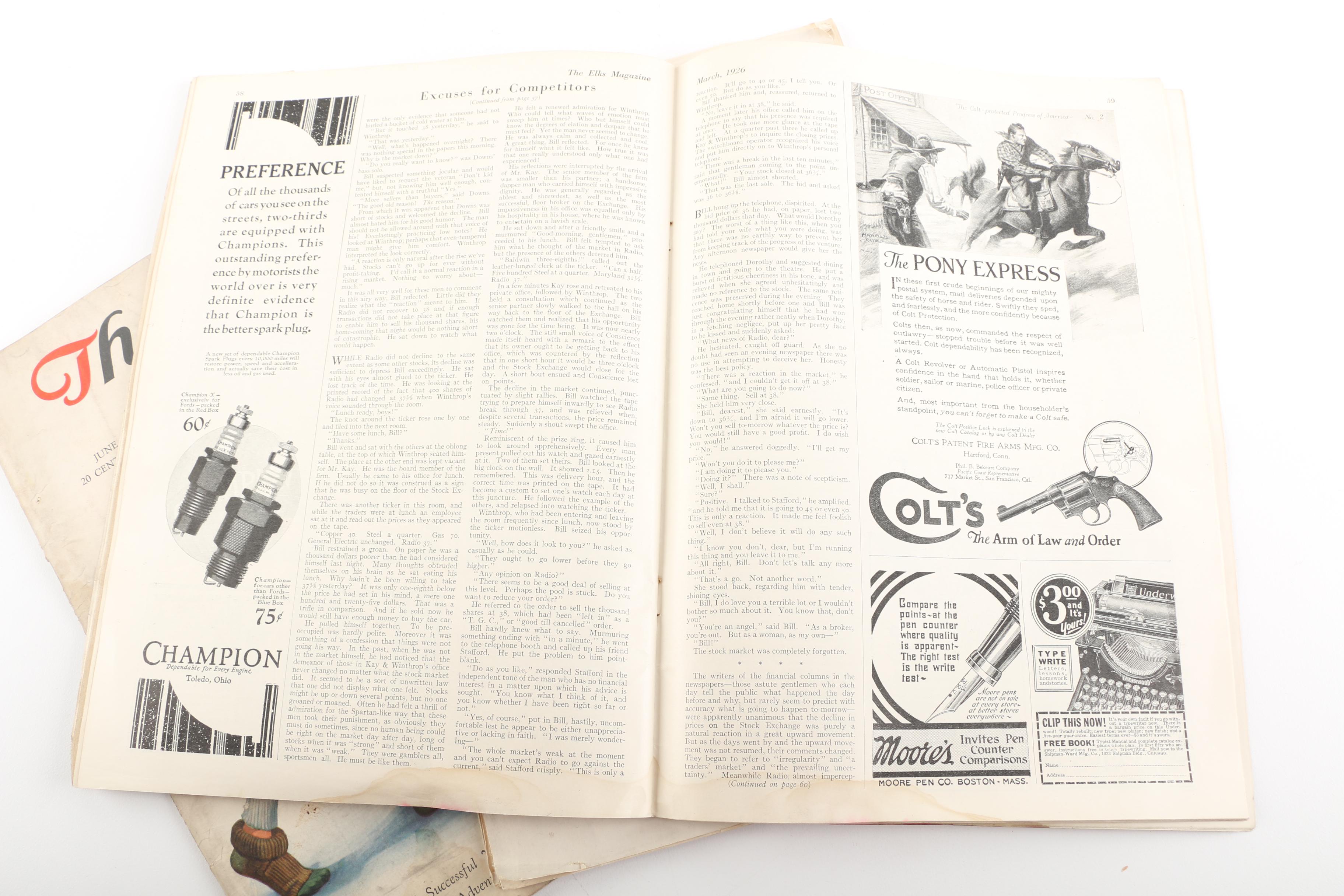 Collection of 1920s and 1930s Magazines Including "The Saturday Evening Post"