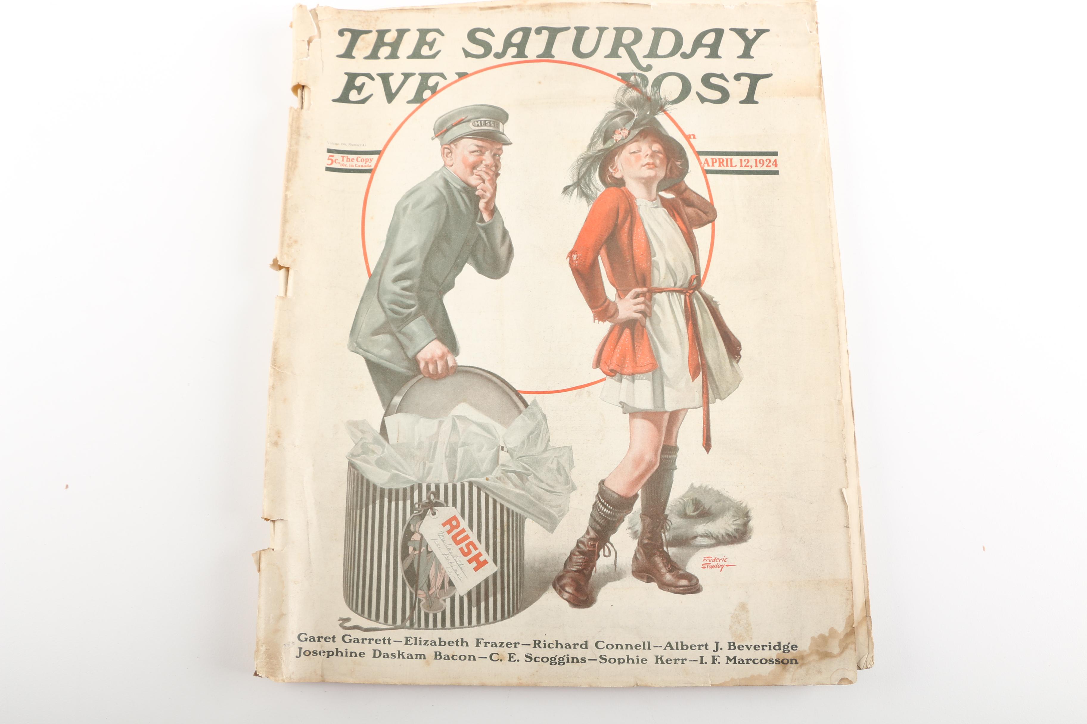 Collection of 1920s and 1930s Magazines Including "The Saturday Evening Post"