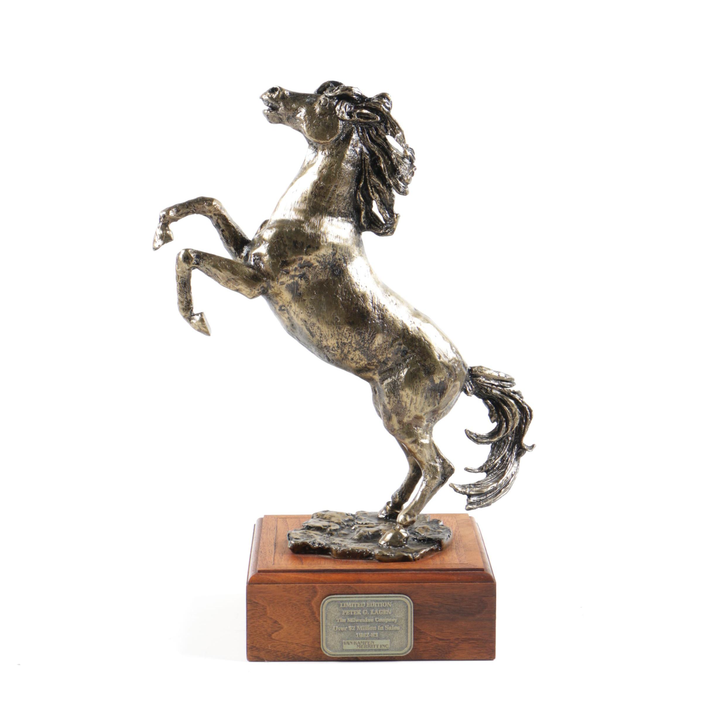 1981 Wally Shoop Cast Bronze Sculpture of a Horse