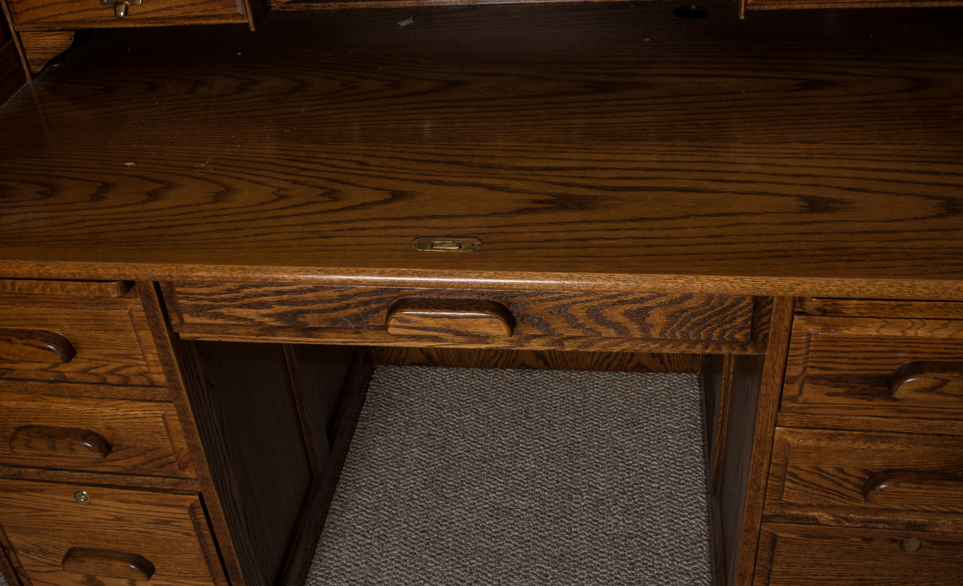 Oak Roll Top Desk by Winners Only Inc.