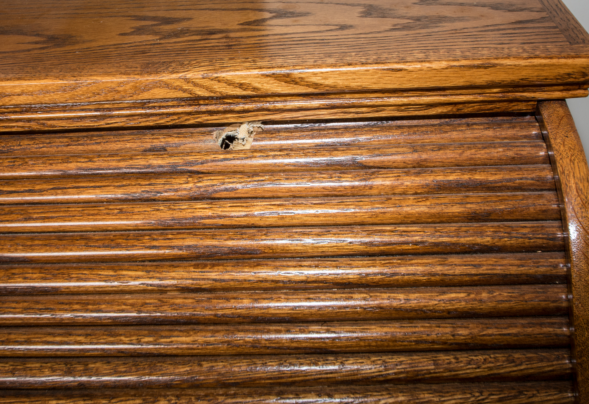 Oak Roll Top Desk by Winners Only Inc.