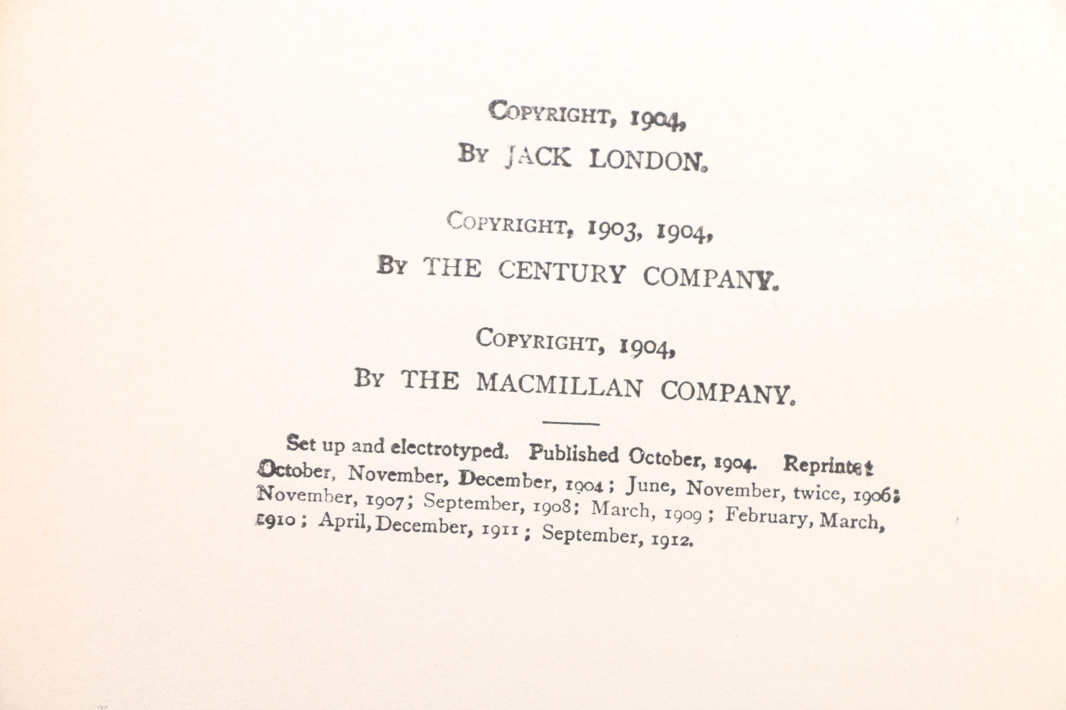 Collection of Antique Authorized Editions of Jack London Novels