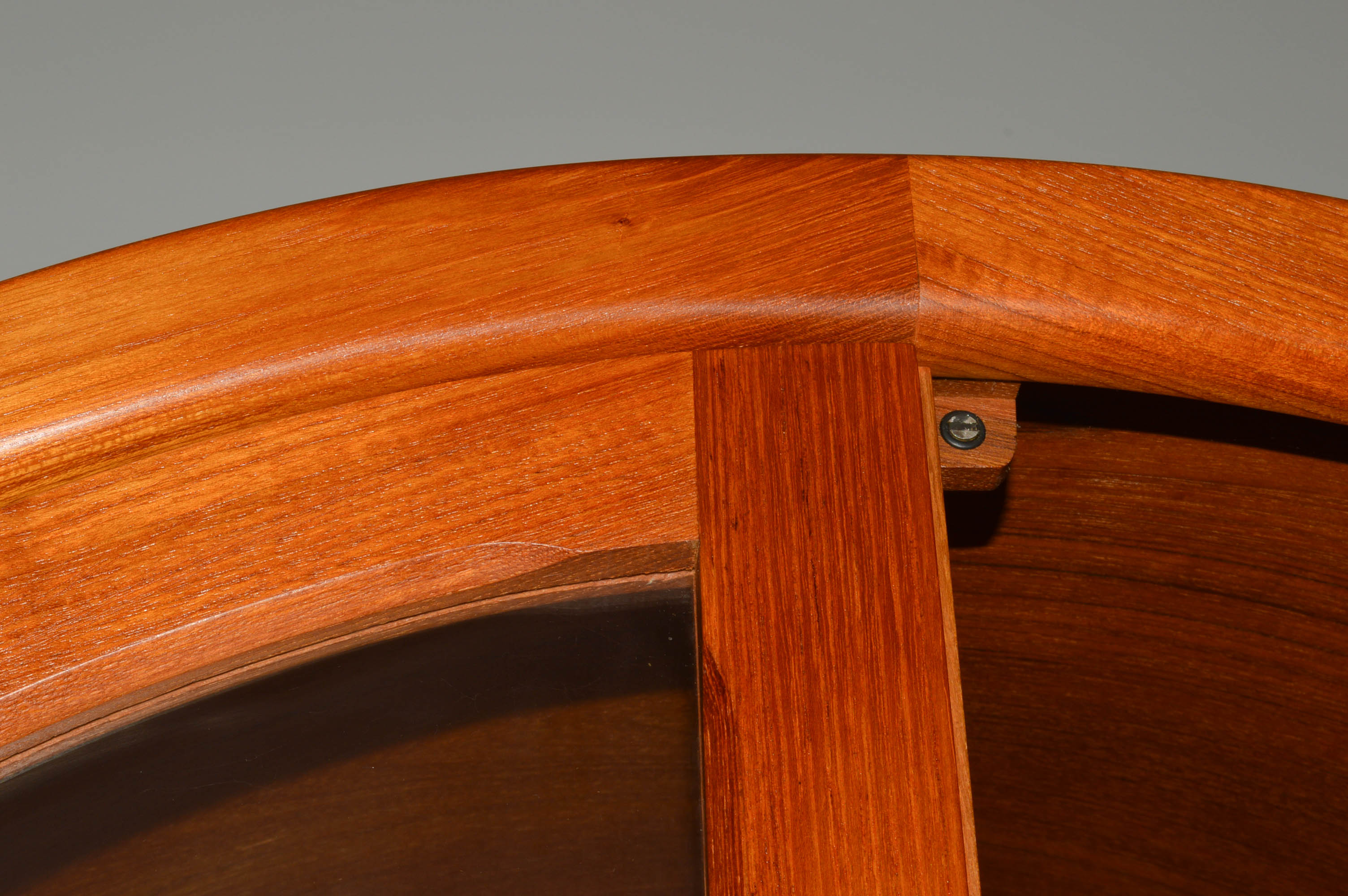 Danish Modern Lighted Curio Cabinet