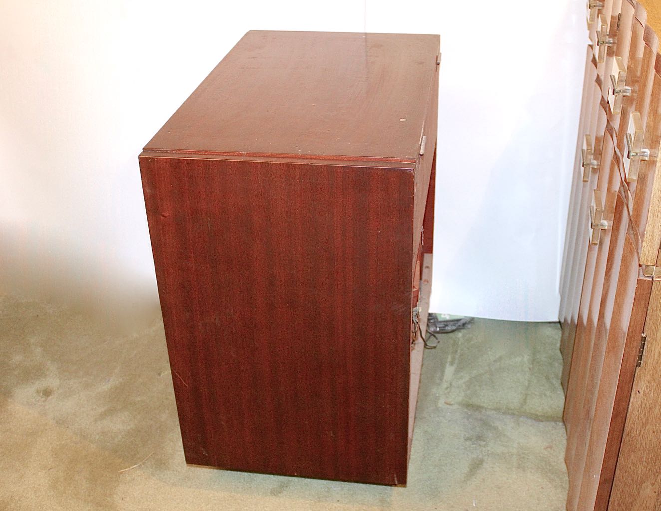 Vintage Decca Hi-Fonic Record Player Console in Wood Cabinet