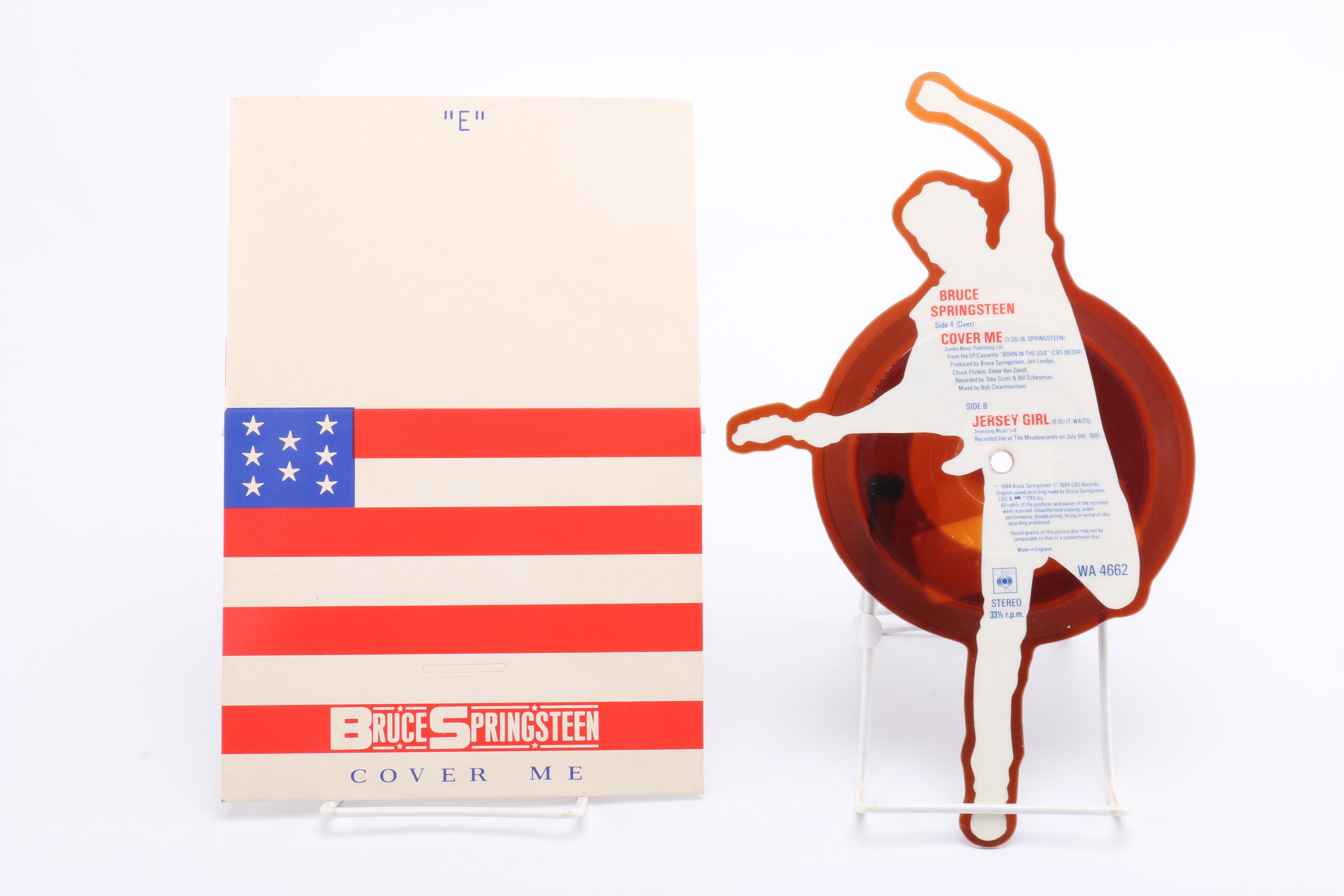 Bruce Springsteen Die-Cut "Cover Me" Picture Disc and Stand