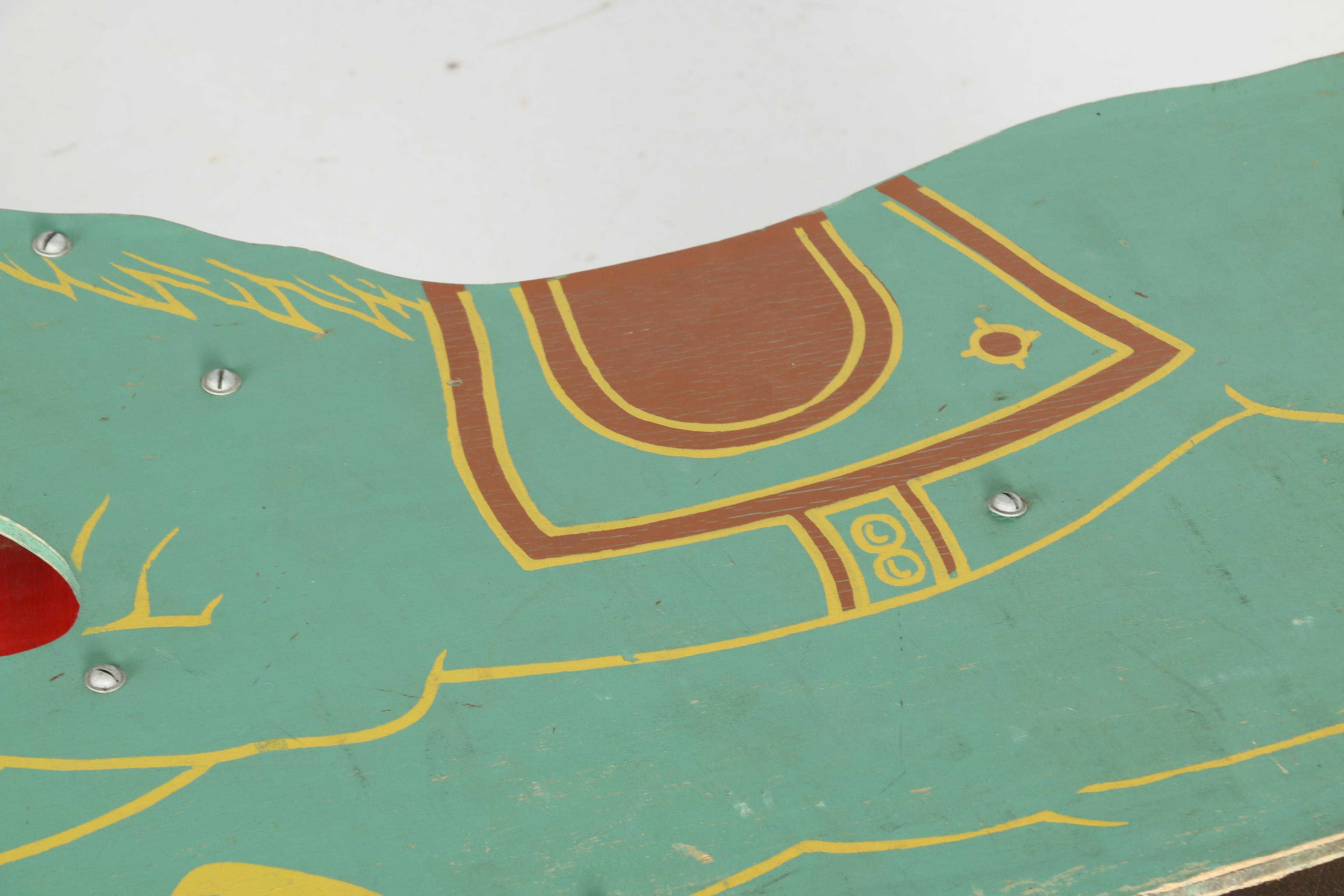 Hand-Painted Wooden Rocking Horse Bench