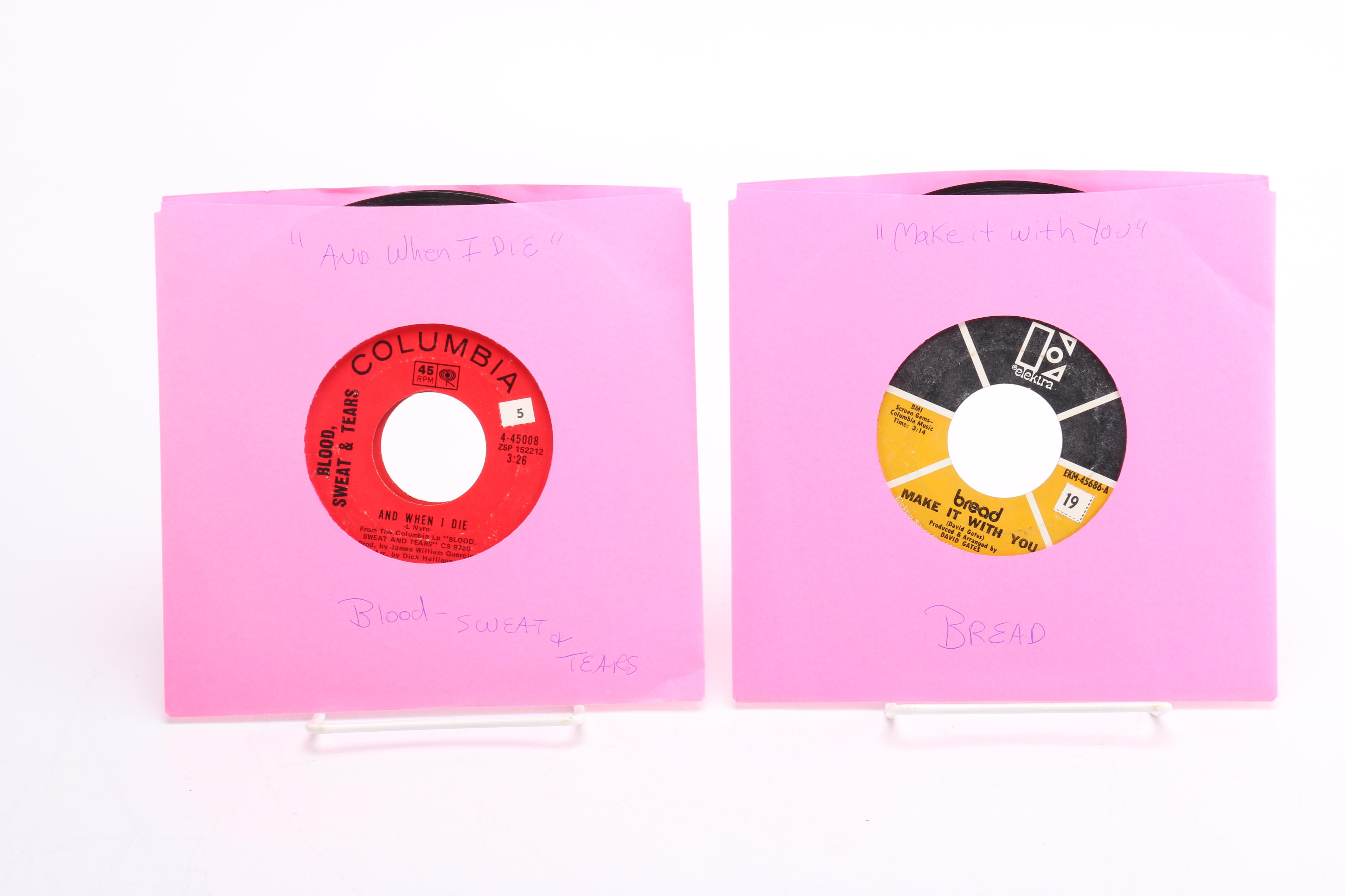 Collection of 45s in Metal Carrying Case