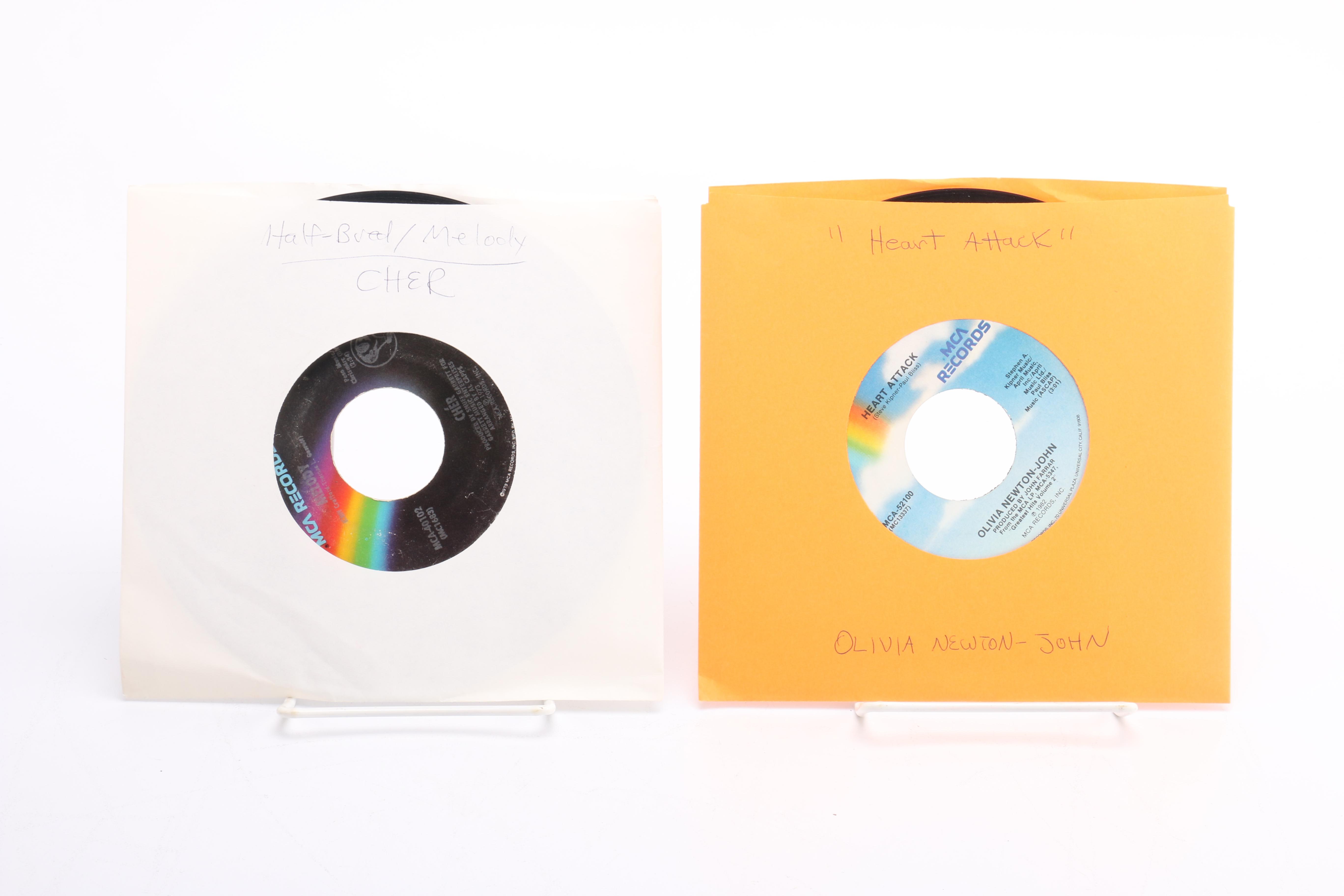 Collection of 45s in Metal Carrying Case