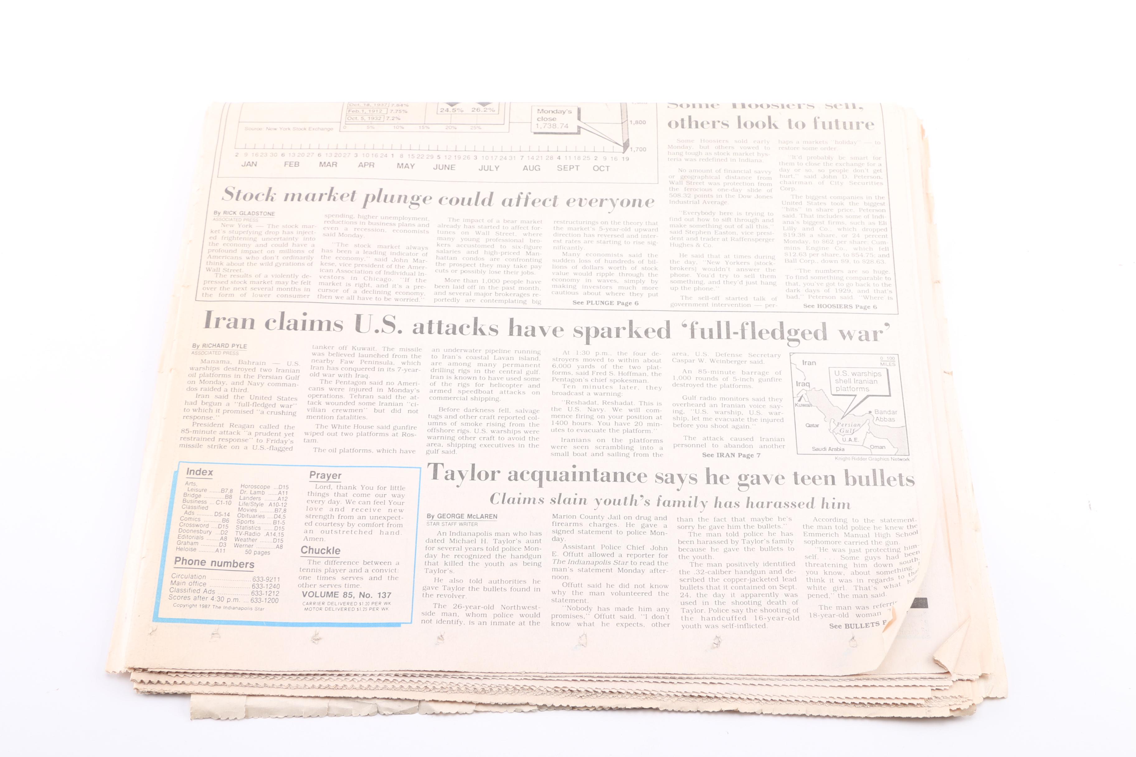 Assorted Headlines from "The Indianapolis Star"