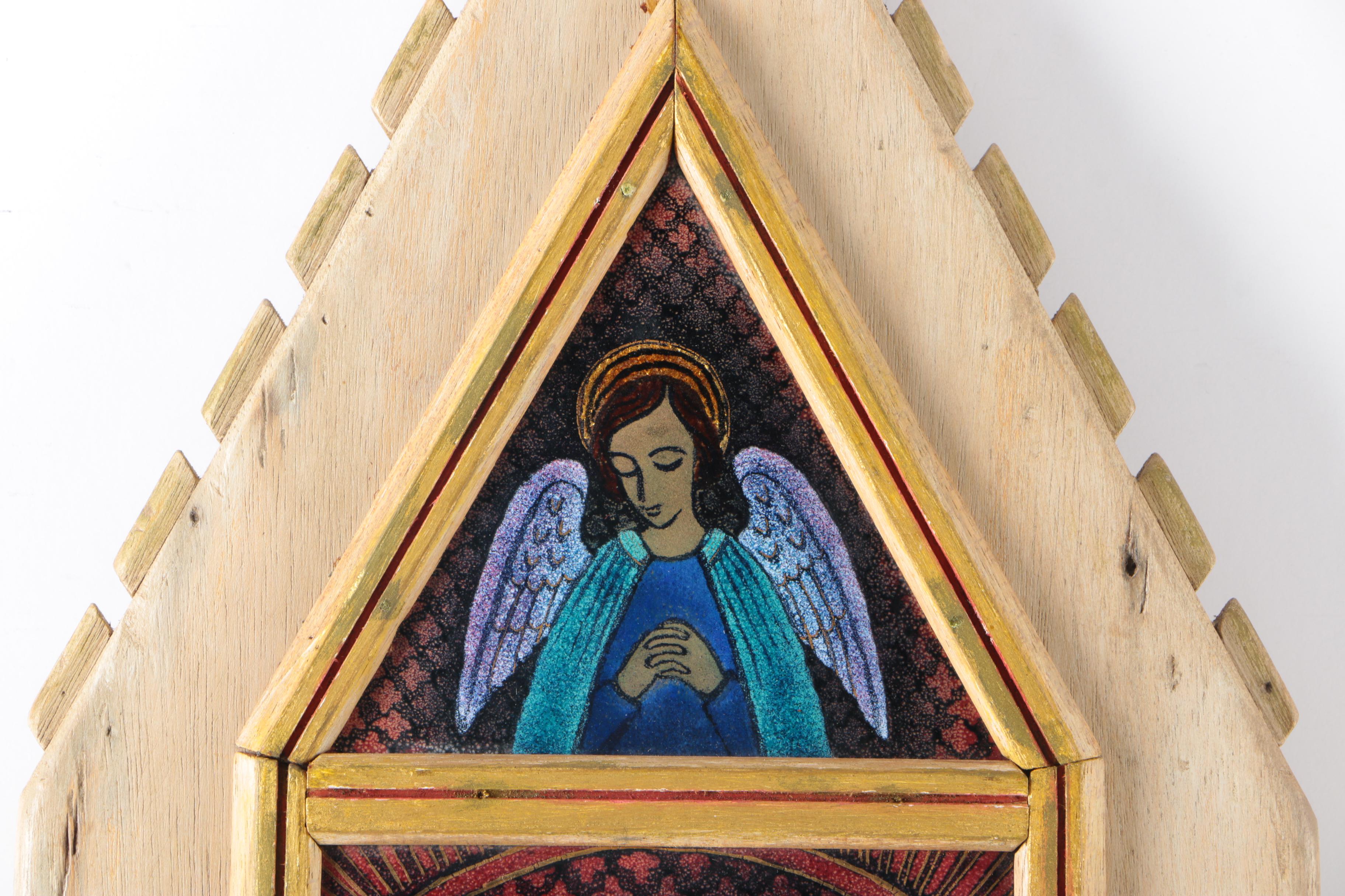 Kate Neufeld Enamel Triptych "Annunciation"