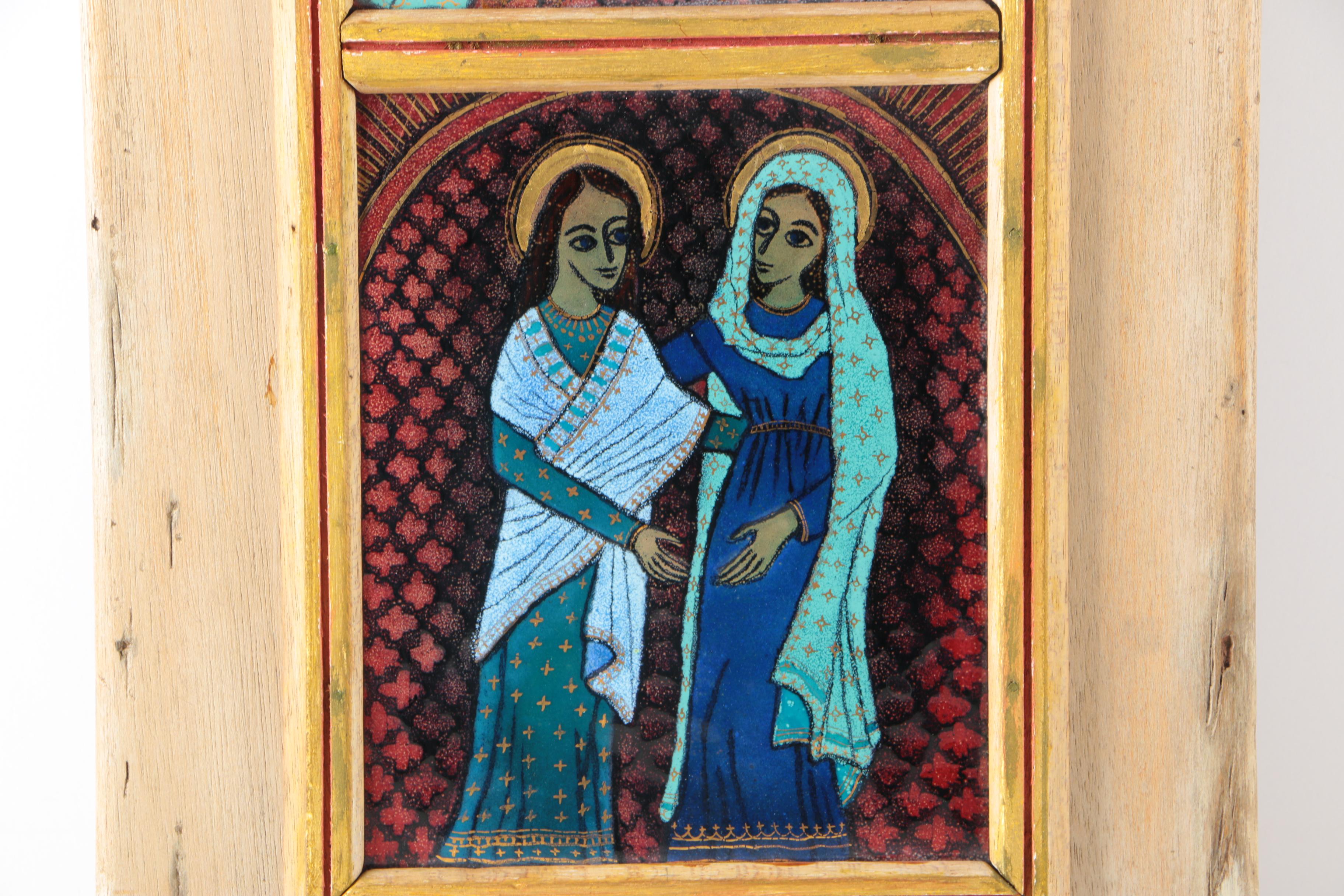 Kate Neufeld Enamel Triptych "Annunciation"