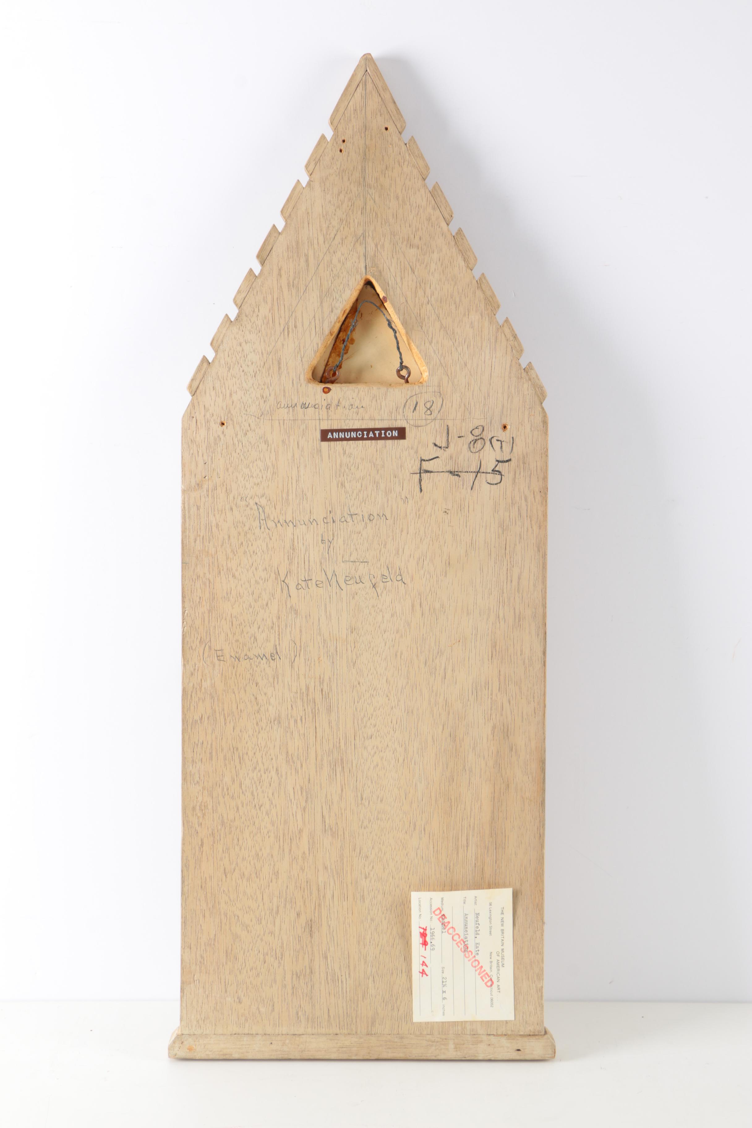 Kate Neufeld Enamel Triptych "Annunciation"