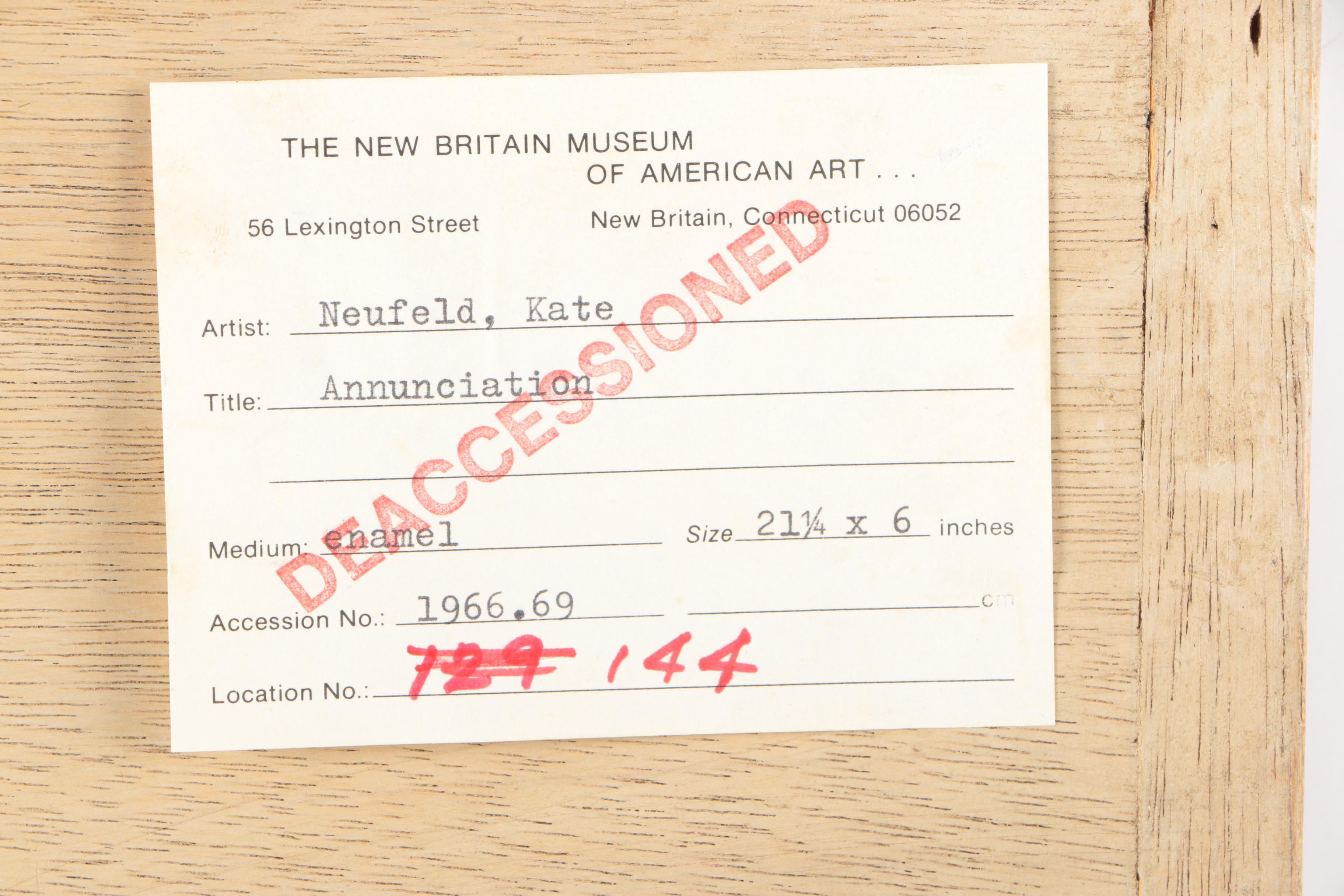 Kate Neufeld Enamel Triptych "Annunciation"