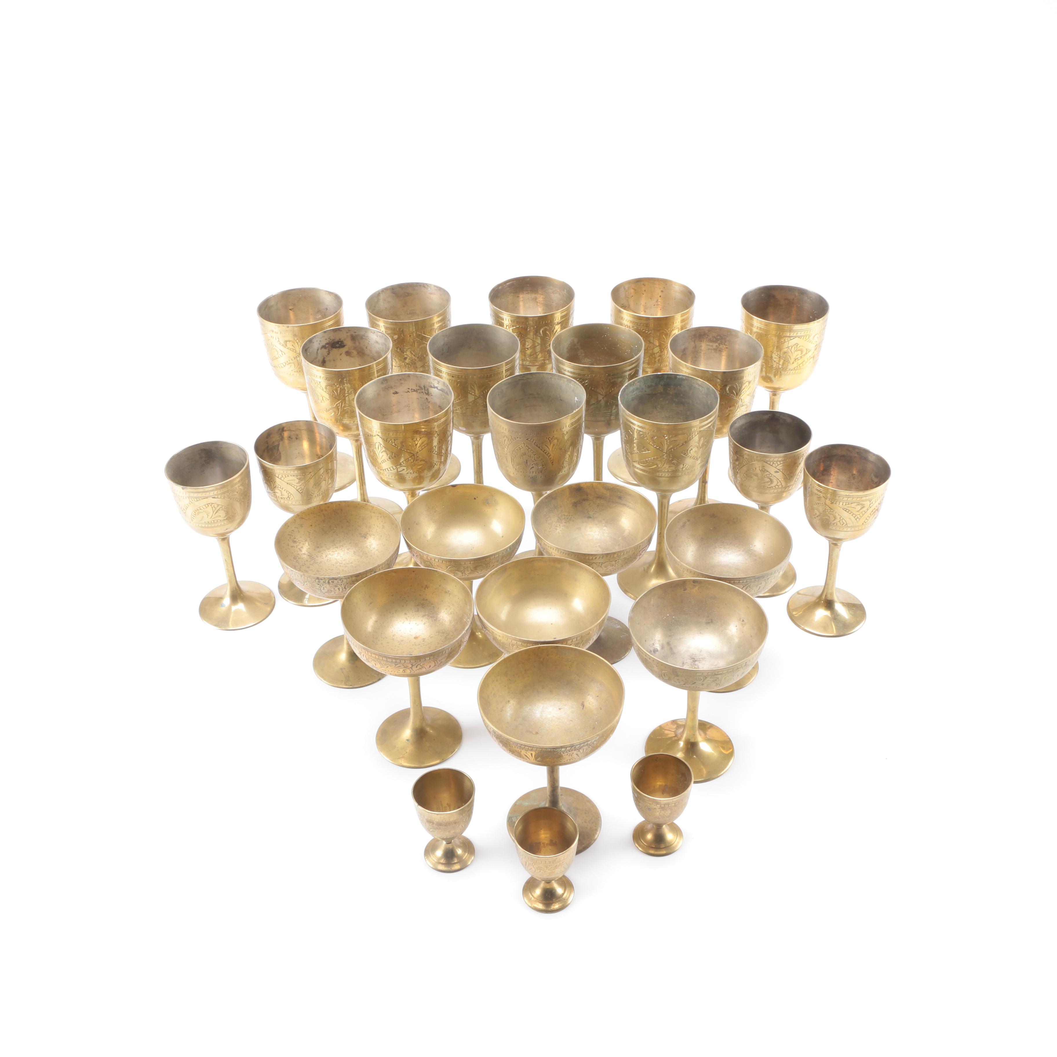 Vintage Brass Drinking Vessels