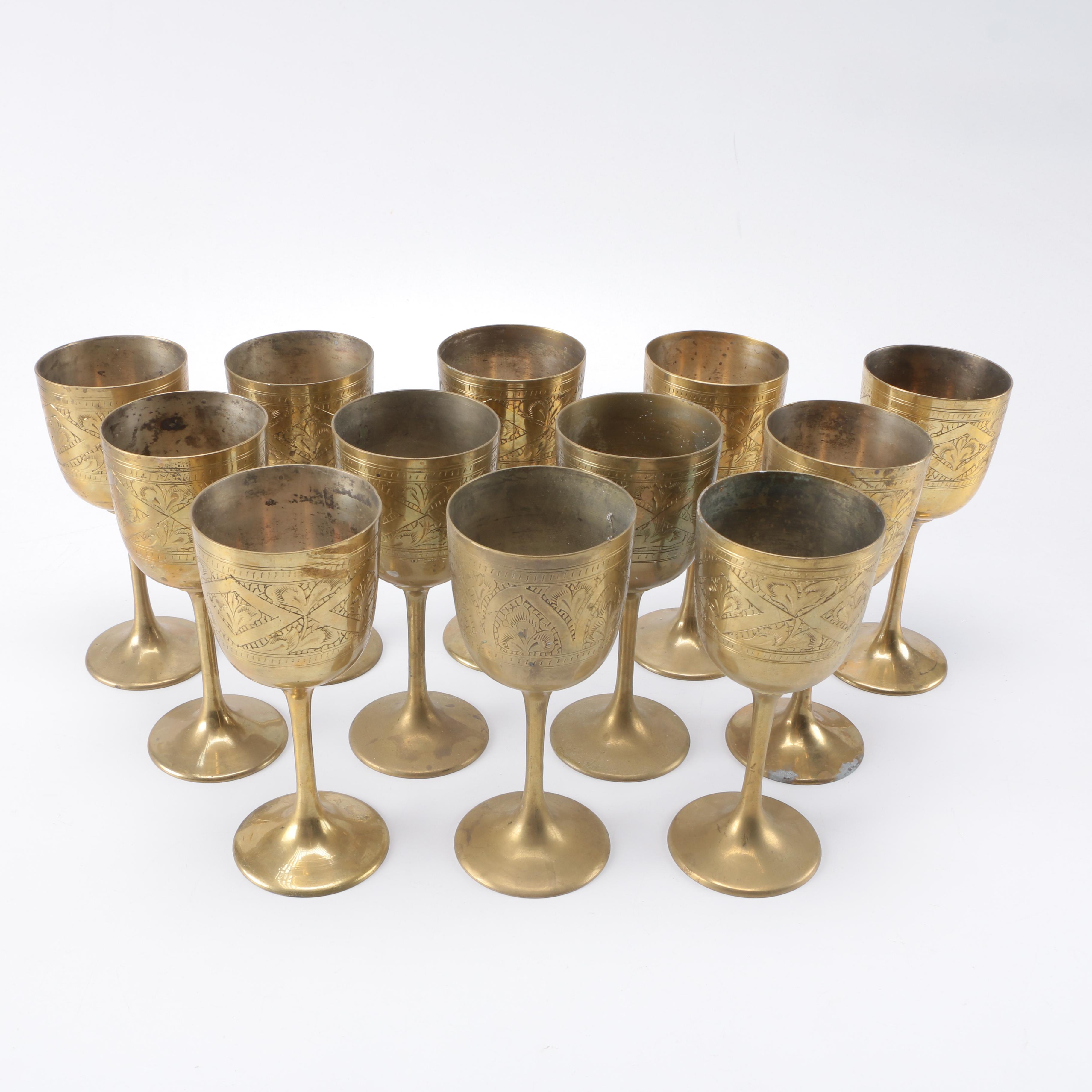 Vintage Brass Drinking Vessels