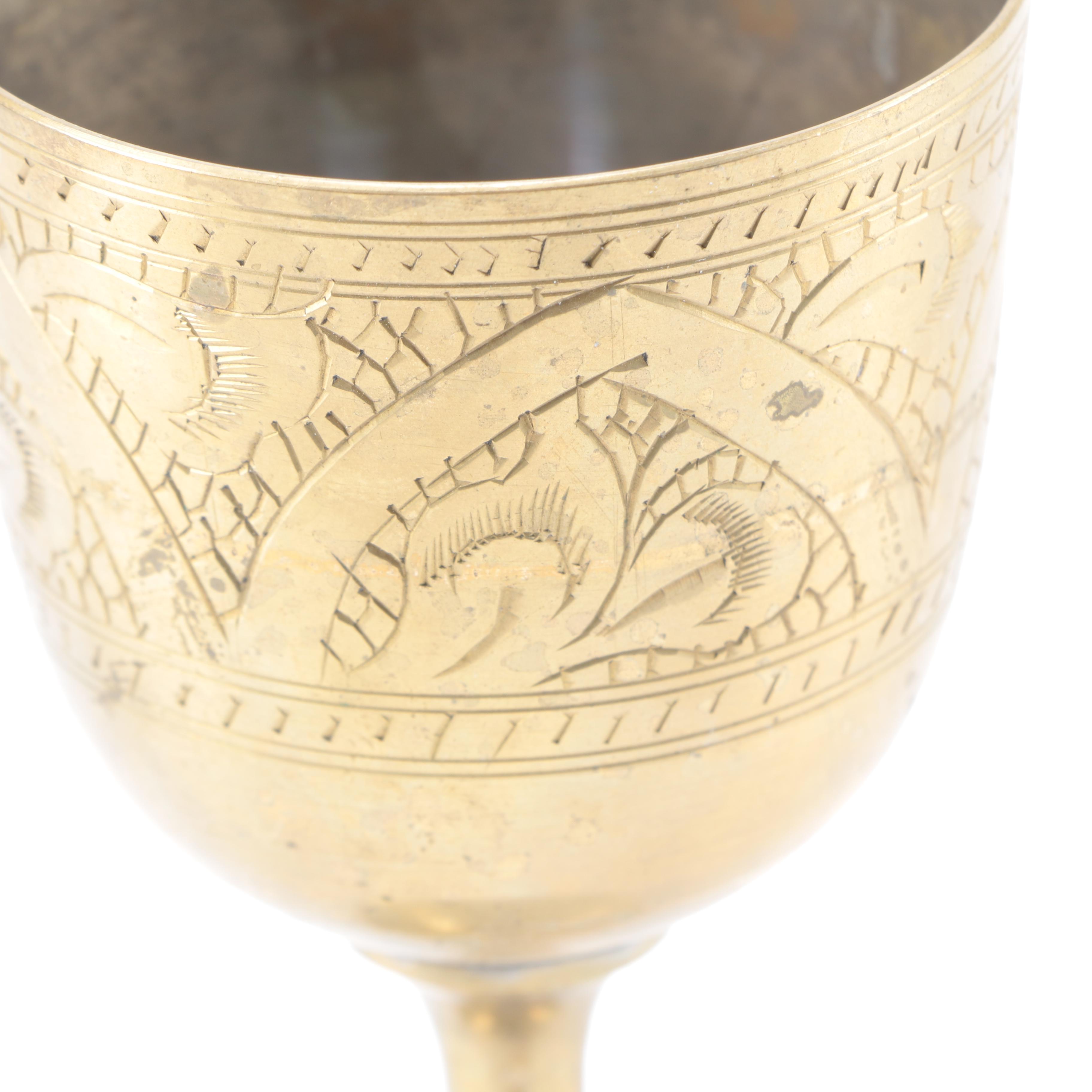 Vintage Brass Drinking Vessels