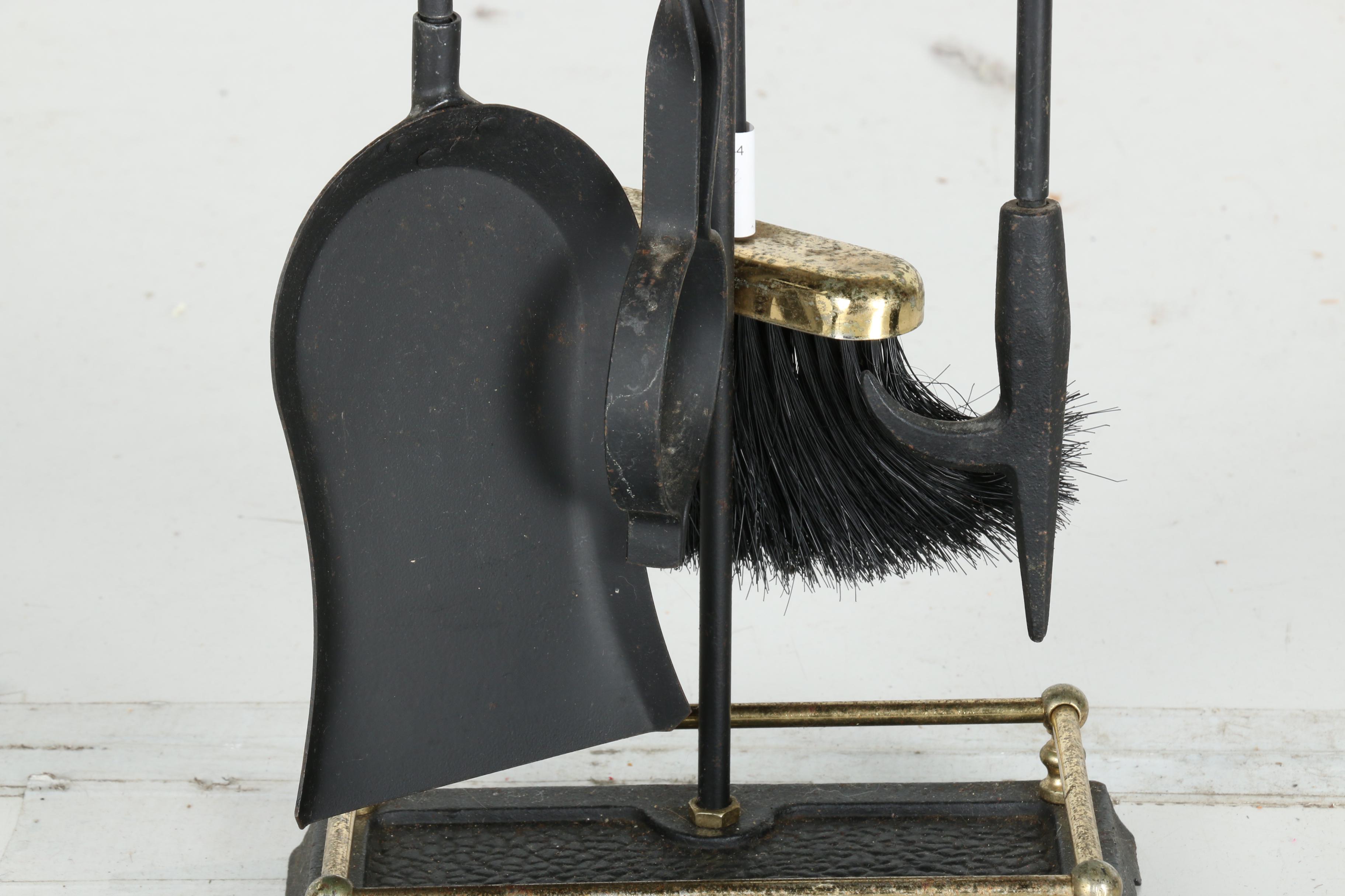 Gilded Finial Fireplace Set