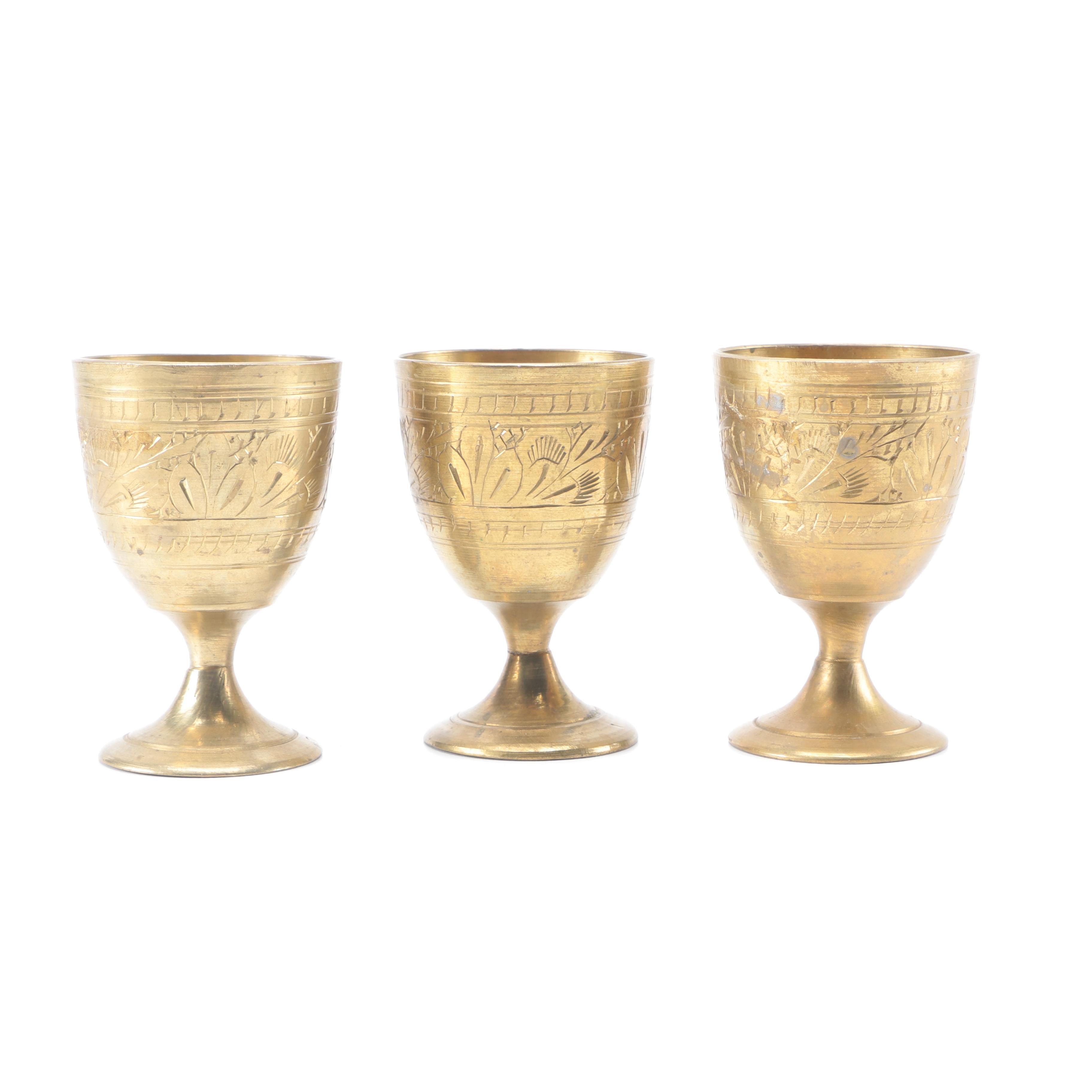 Vintage Brass Drinking Vessels