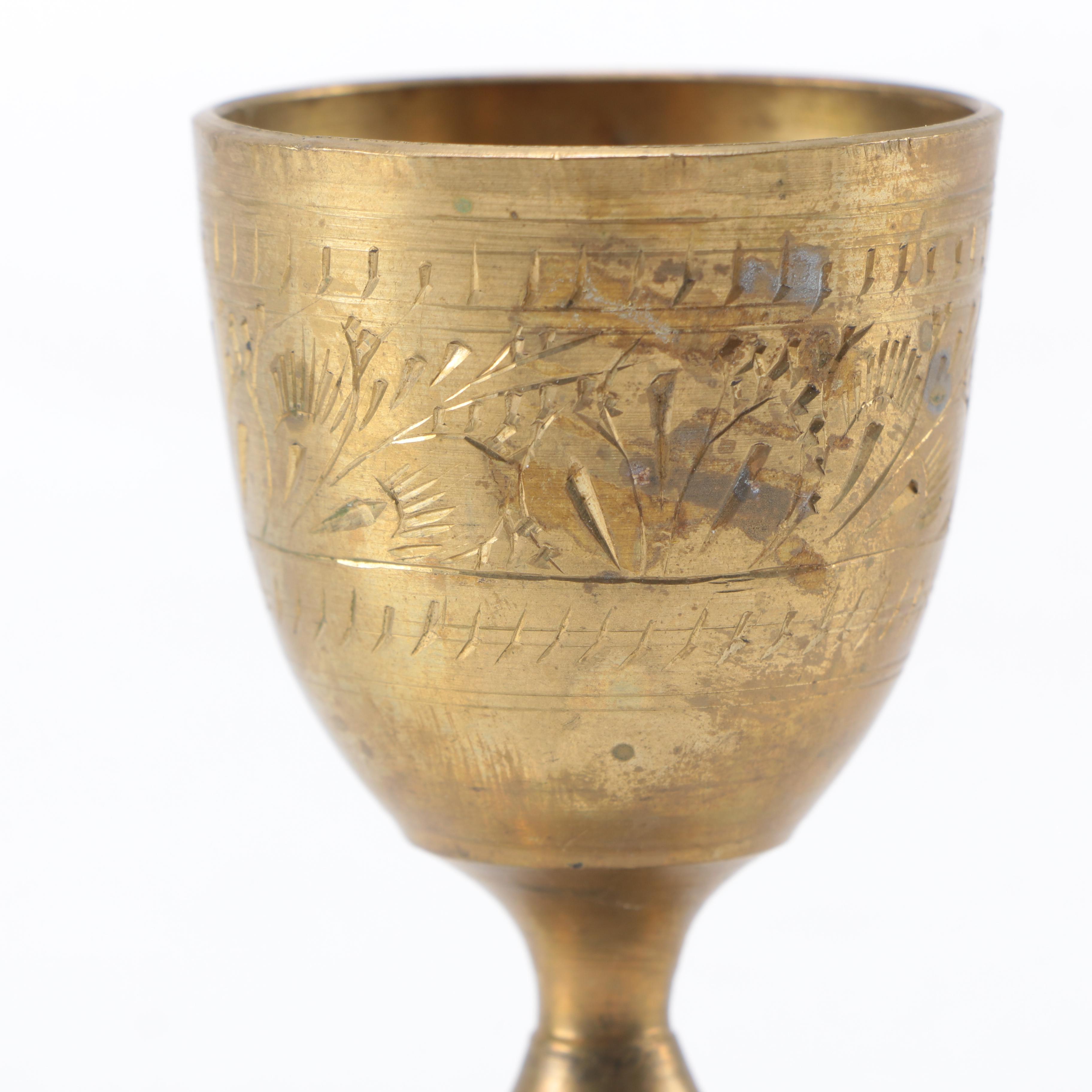 Vintage Brass Drinking Vessels