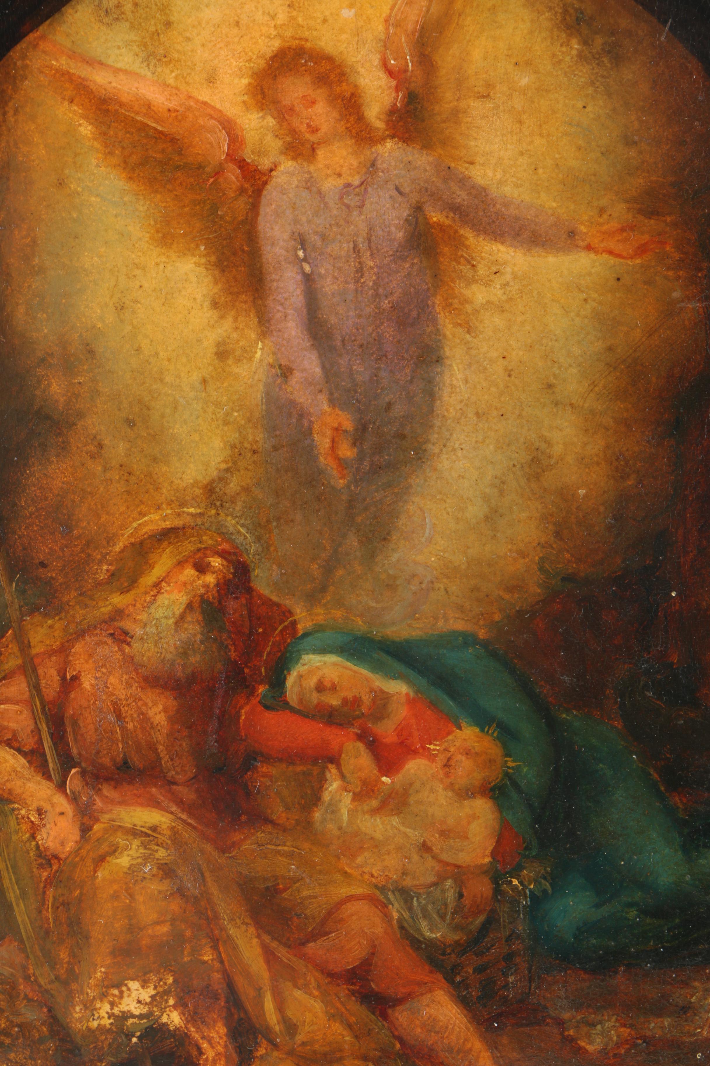 Oil Painting on Board of the Holy Family